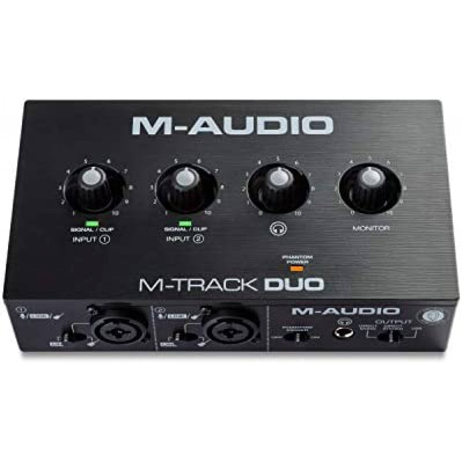 Interfaz de Audio M-Audio M-Track Duo con 2 Ch XLR -Negro