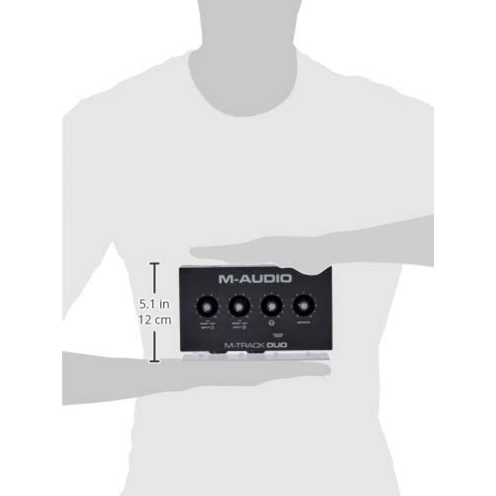 Interfaz de Audio M-Audio M-Track Duo con 2 Ch XLR -Negro