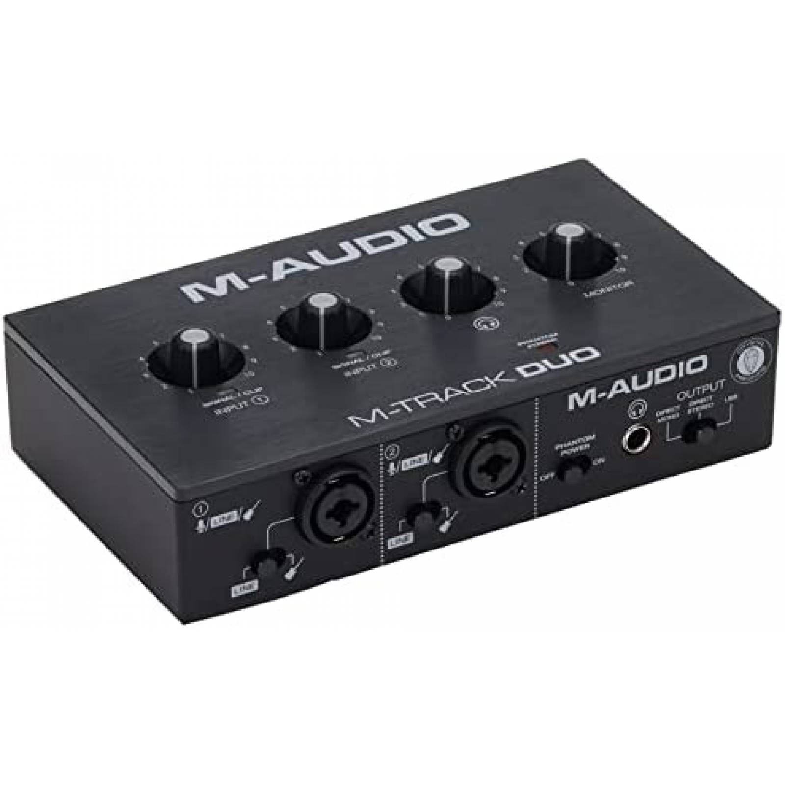 Interfaz de Audio M-Audio M-Track Duo con 2 Ch XLR -Negro