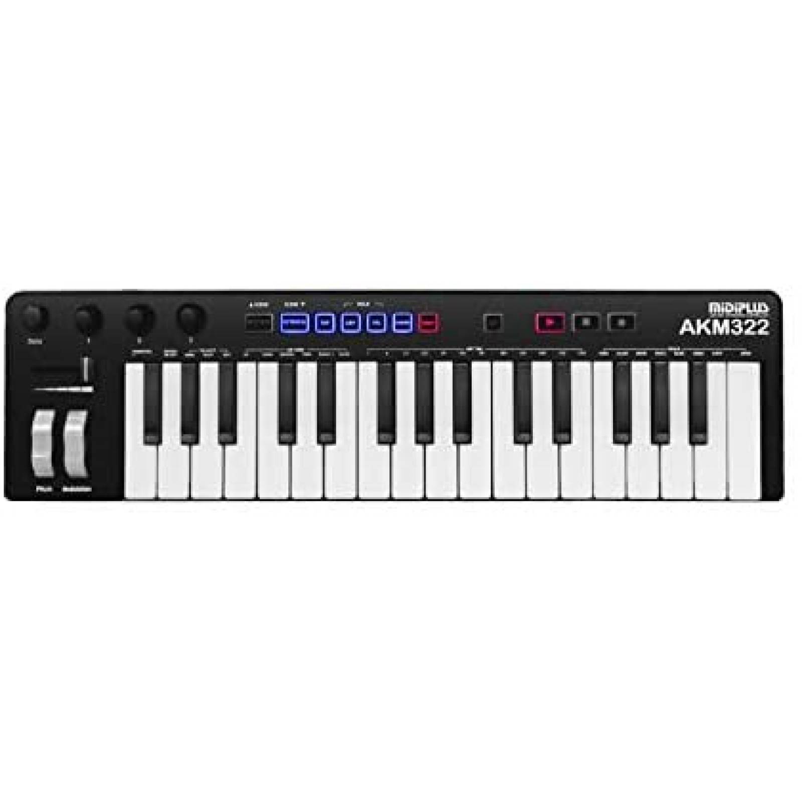 Controlador MIDI midiplus AKM322 de 32 Teclas -Negro