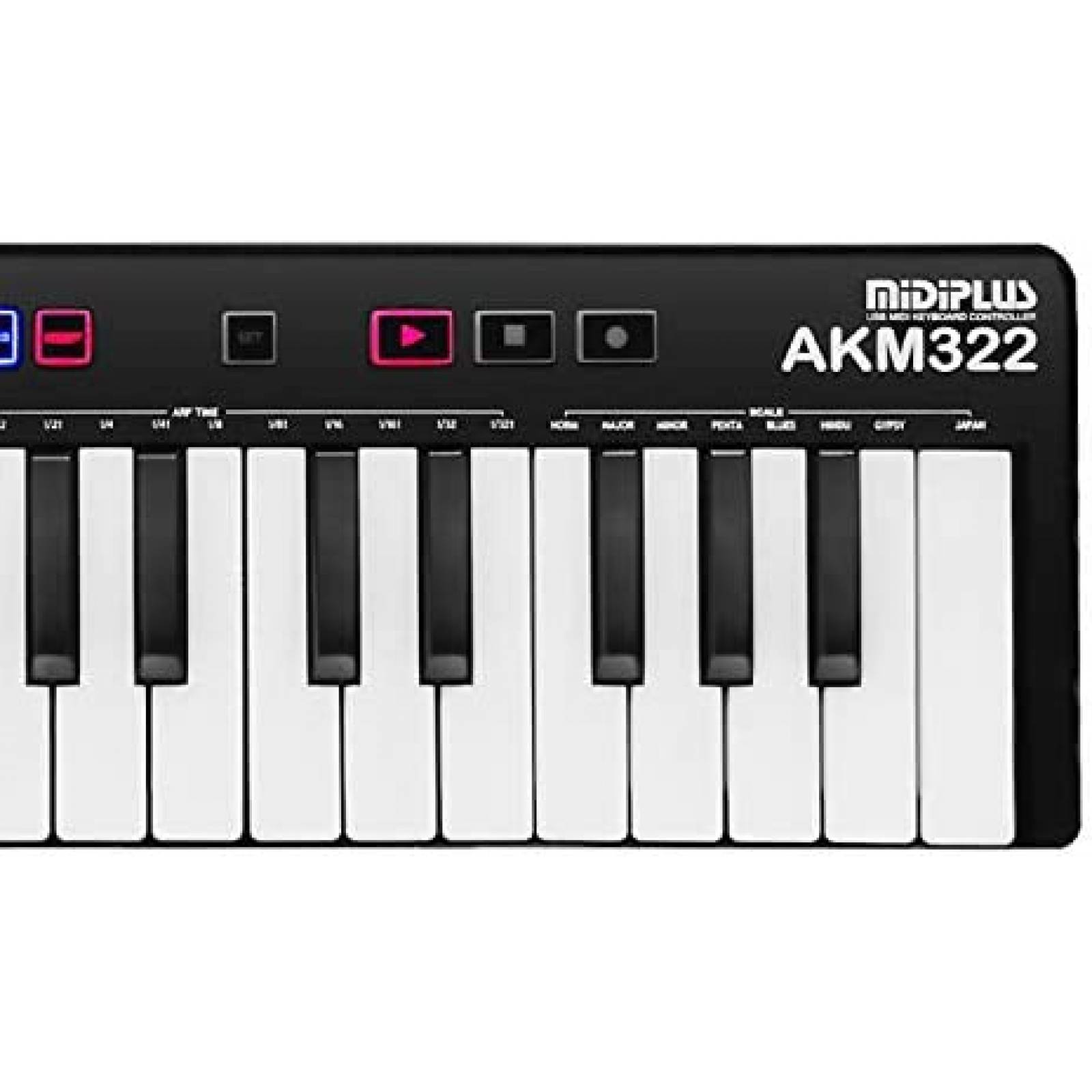 Controlador MIDI midiplus AKM322 de 32 Teclas -Negro