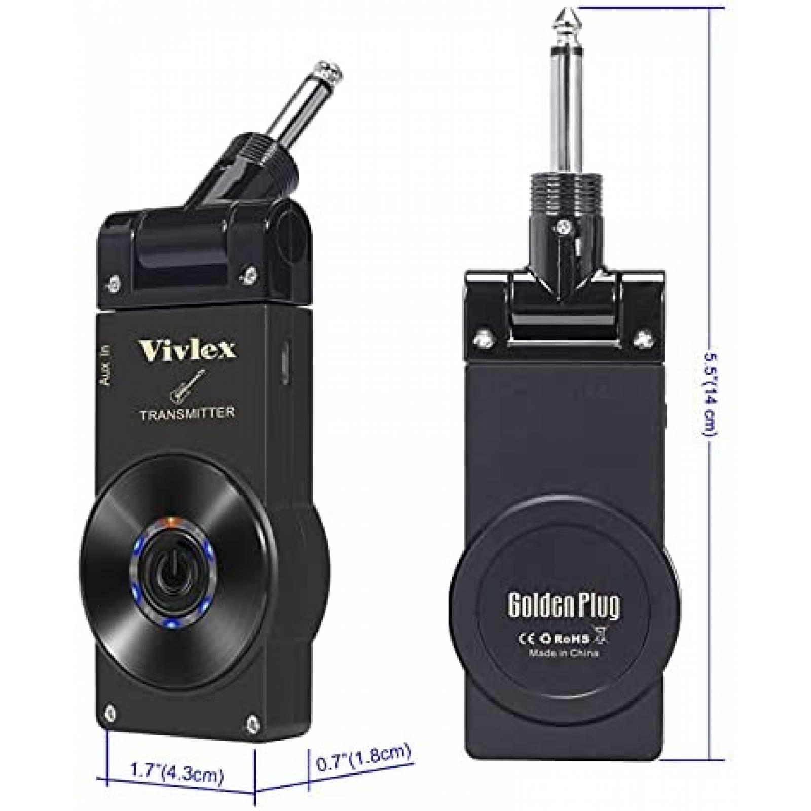 Sistema inalambrico de guitarra Vivlex transmisor y receptor