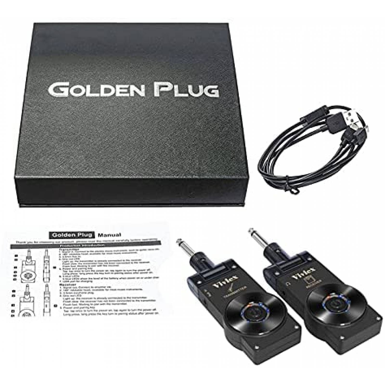 Sistema inalambrico de guitarra Vivlex transmisor y receptor