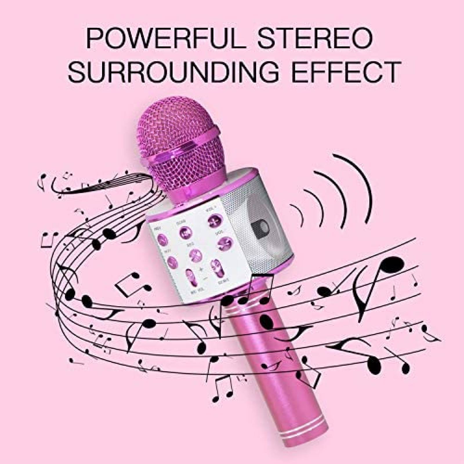 OEM Microfono Karaoke Con Bluetooth Para Niñas Rosado