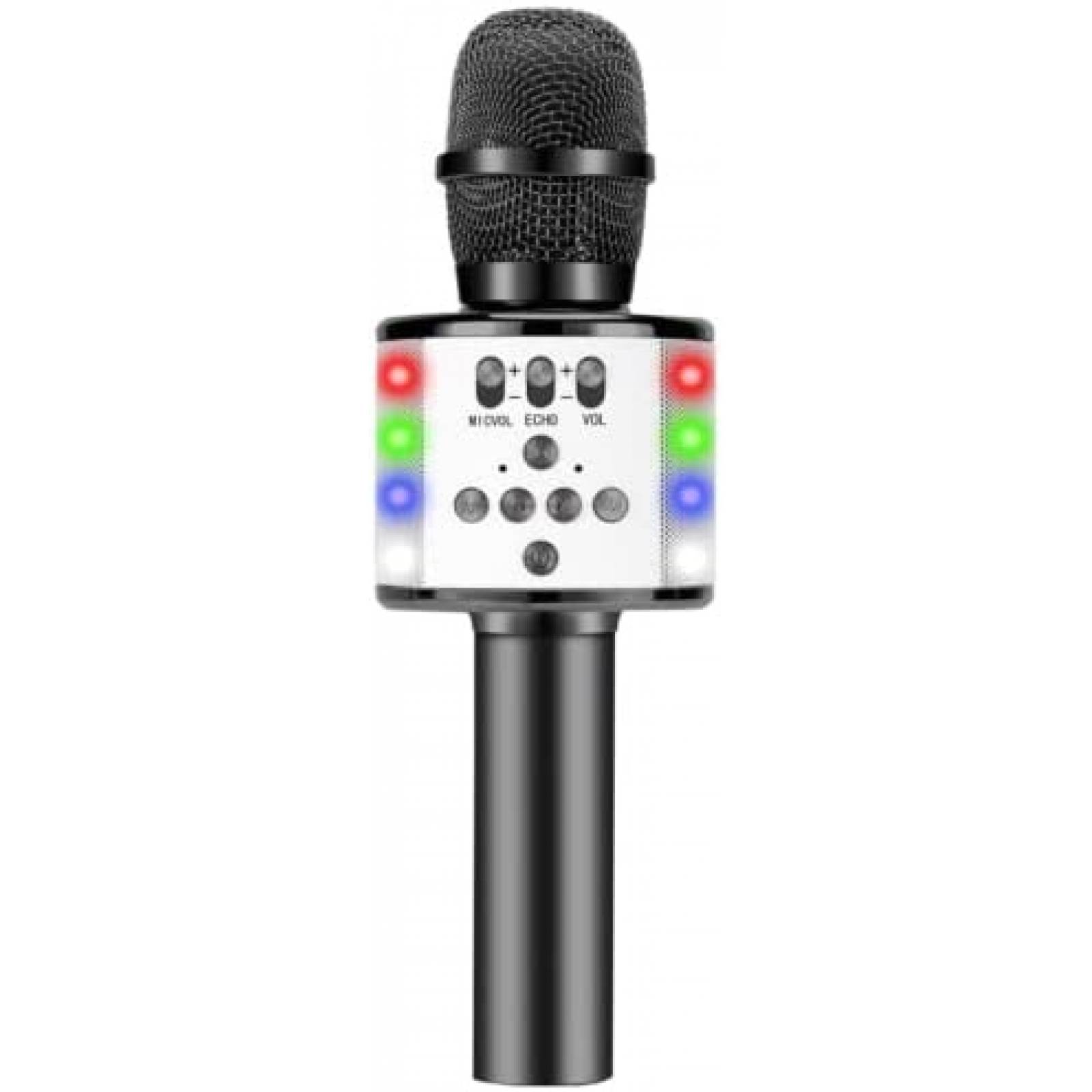 Microfono de Karaoke para Niños Anitiate con Luz LED -Negro