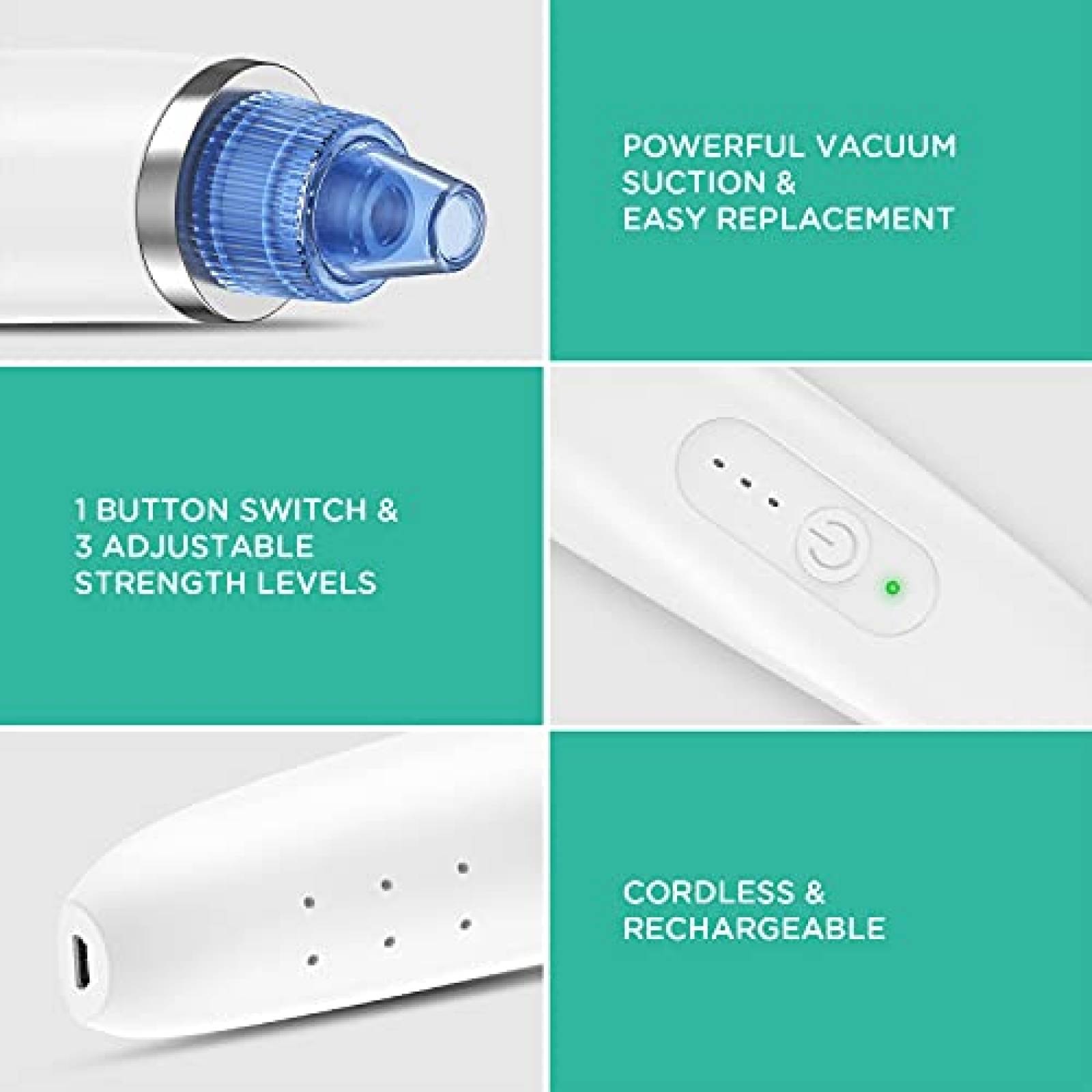 Removedor de Espinillas VOYOR y Cepillo Limpiador -Blanco