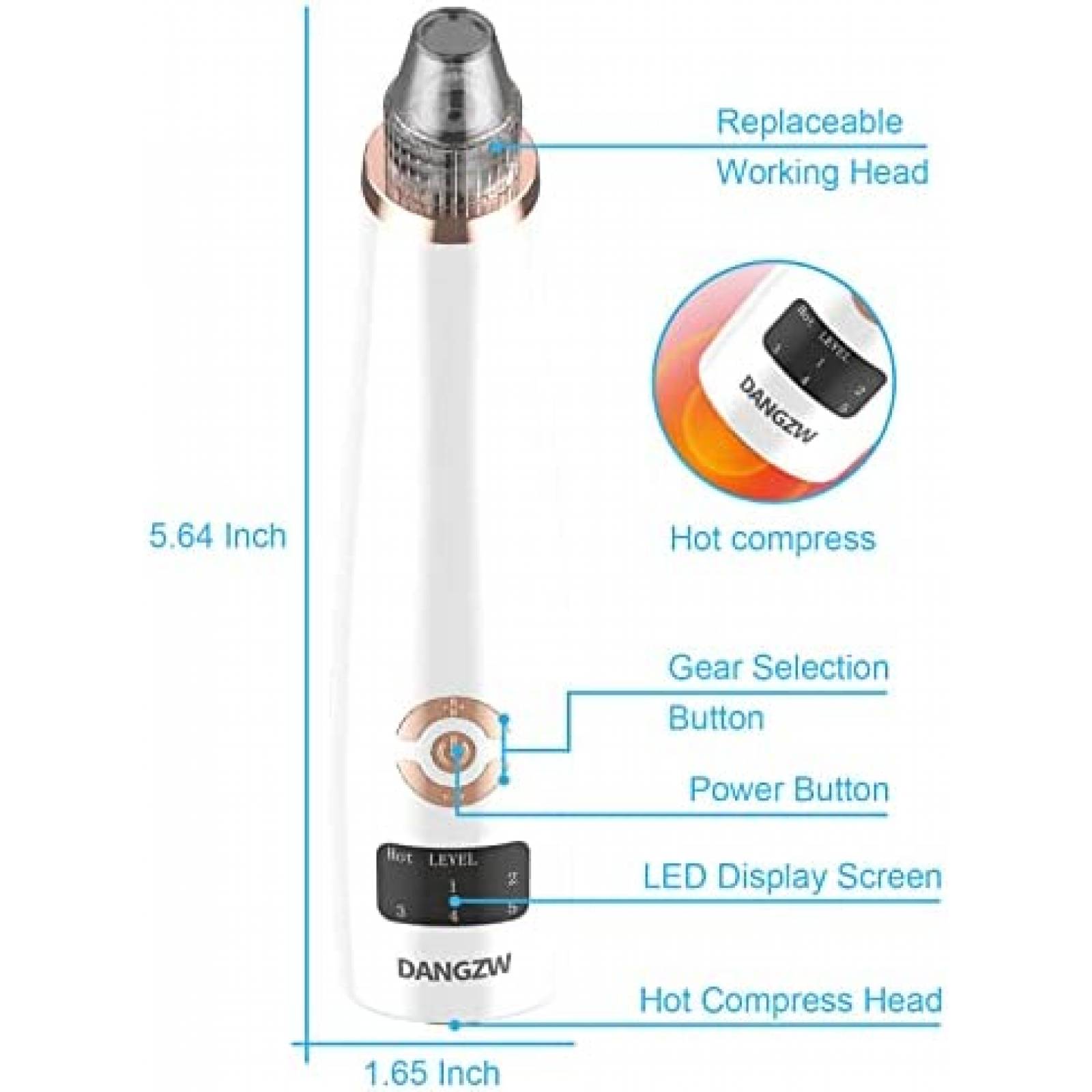 Removedor de Espinillas DANGZW 5 Direfentes Cabezales Blanco