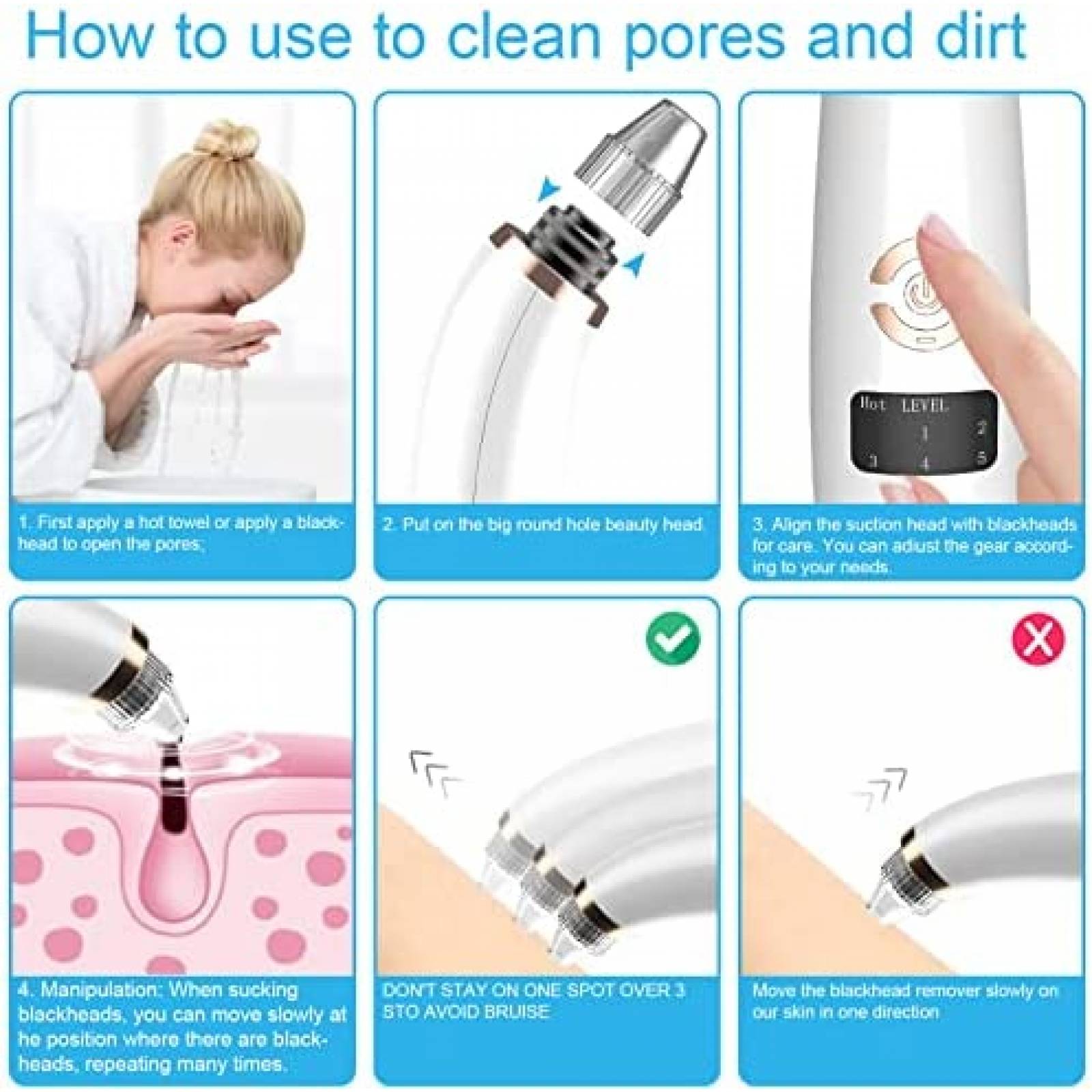 Removedor de Espinillas DANGZW 5 Direfentes Cabezales Blanco