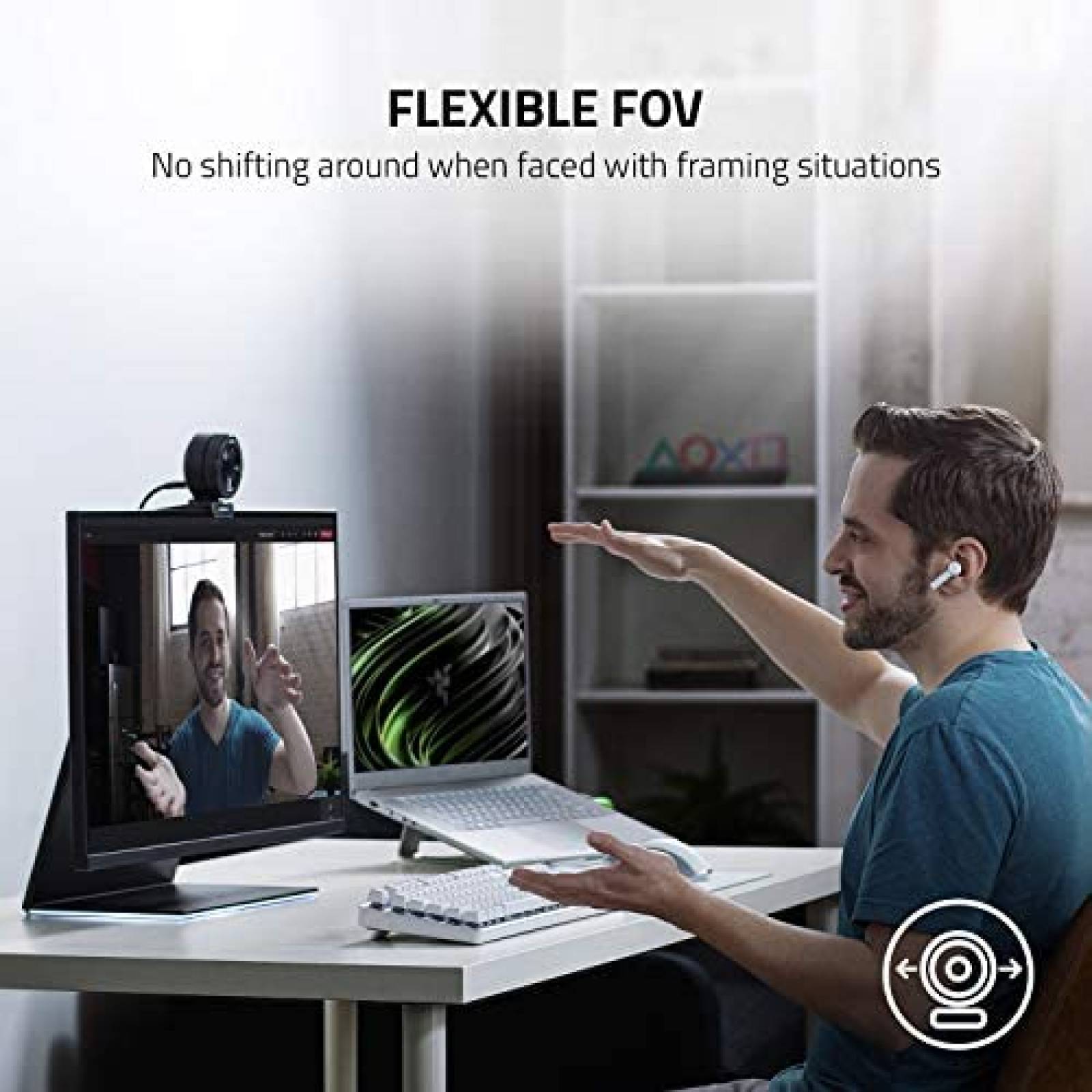 Kit de Streaming Razer Kiyo Pro, V2 Pro Webcam Microfono Luz