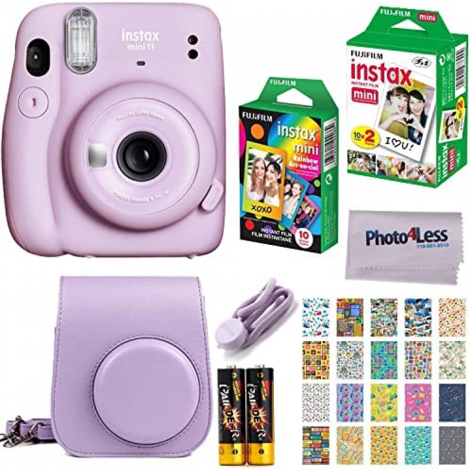 Kit Camara Fujifilm Instax Mini 11 Funda + Film + Stickers