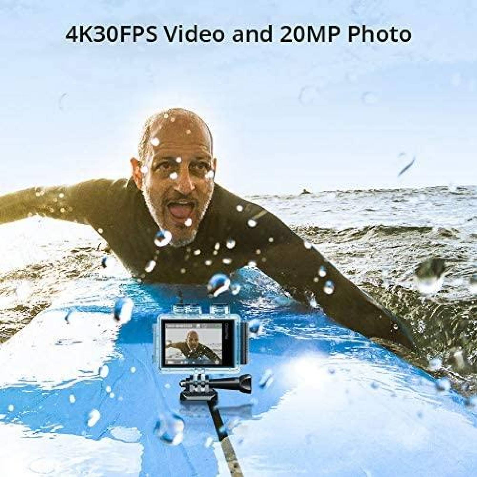 Camara de Accion AKASO Brave 6 Plus 4K 30fps 20MP WiFi