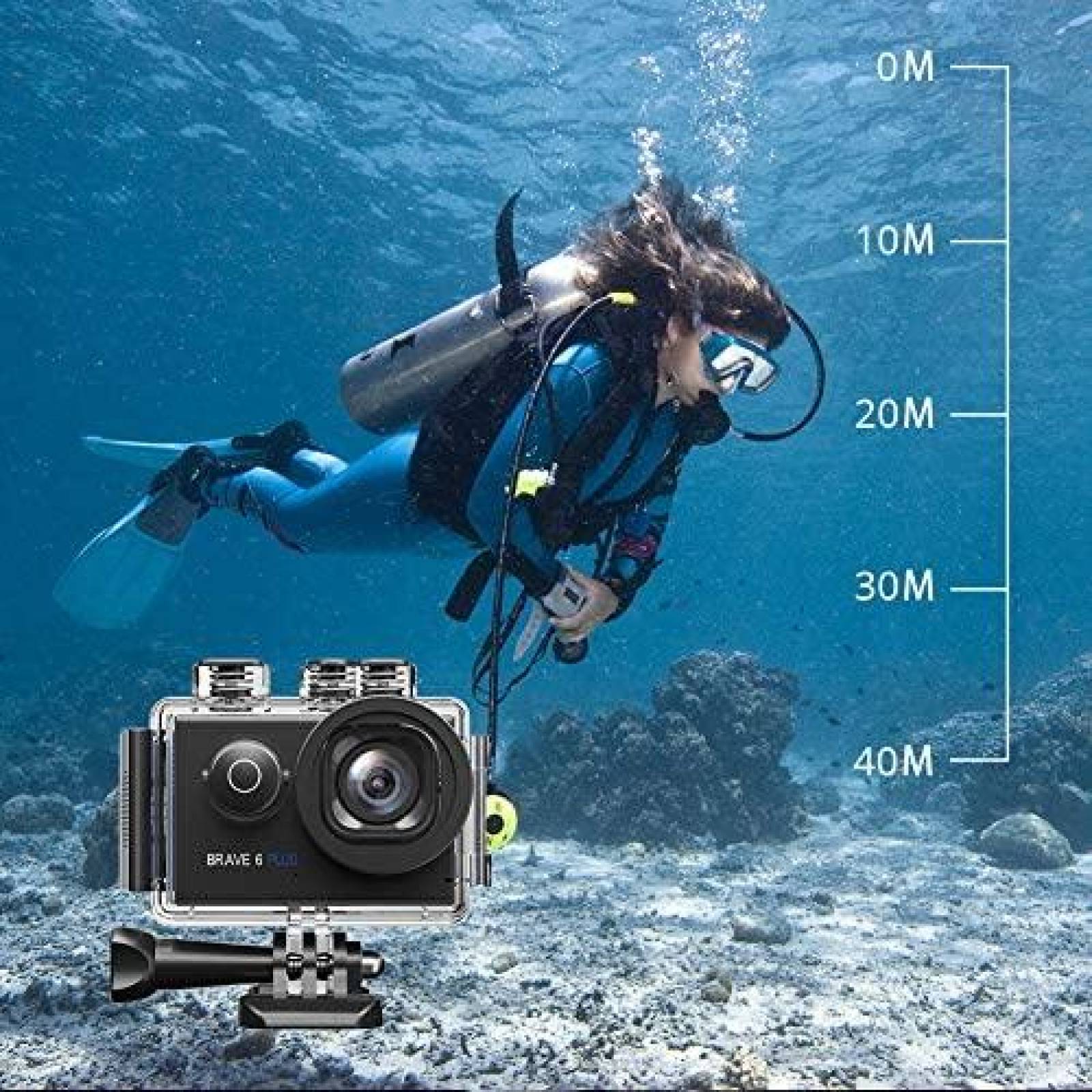 Camara de Accion AKASO Brave 6 Plus 4K 30fps 20MP WiFi