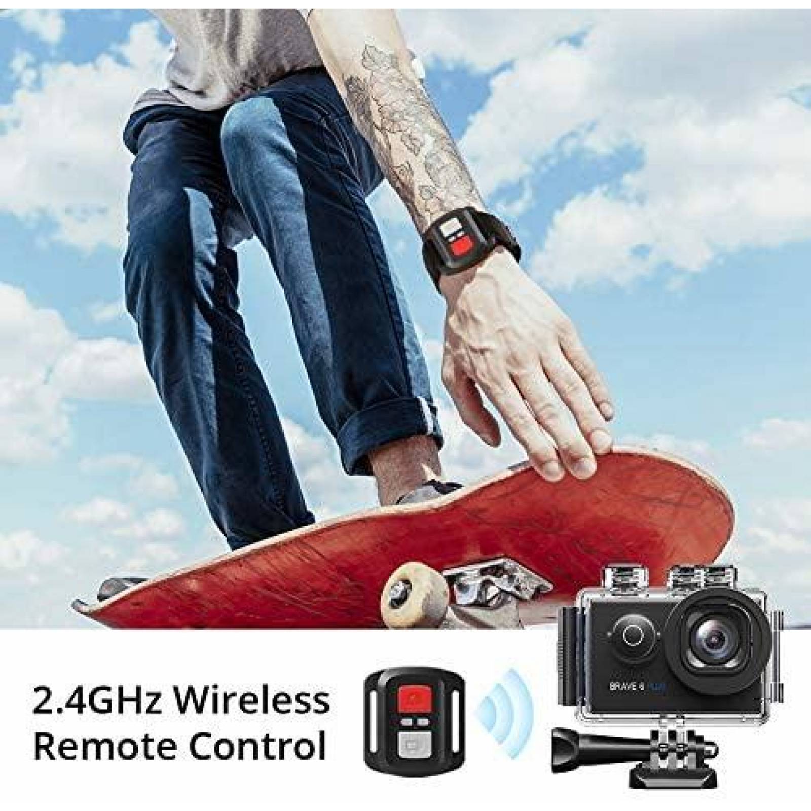 Camara de Accion AKASO Brave 6 Plus 4K 30fps 20MP WiFi