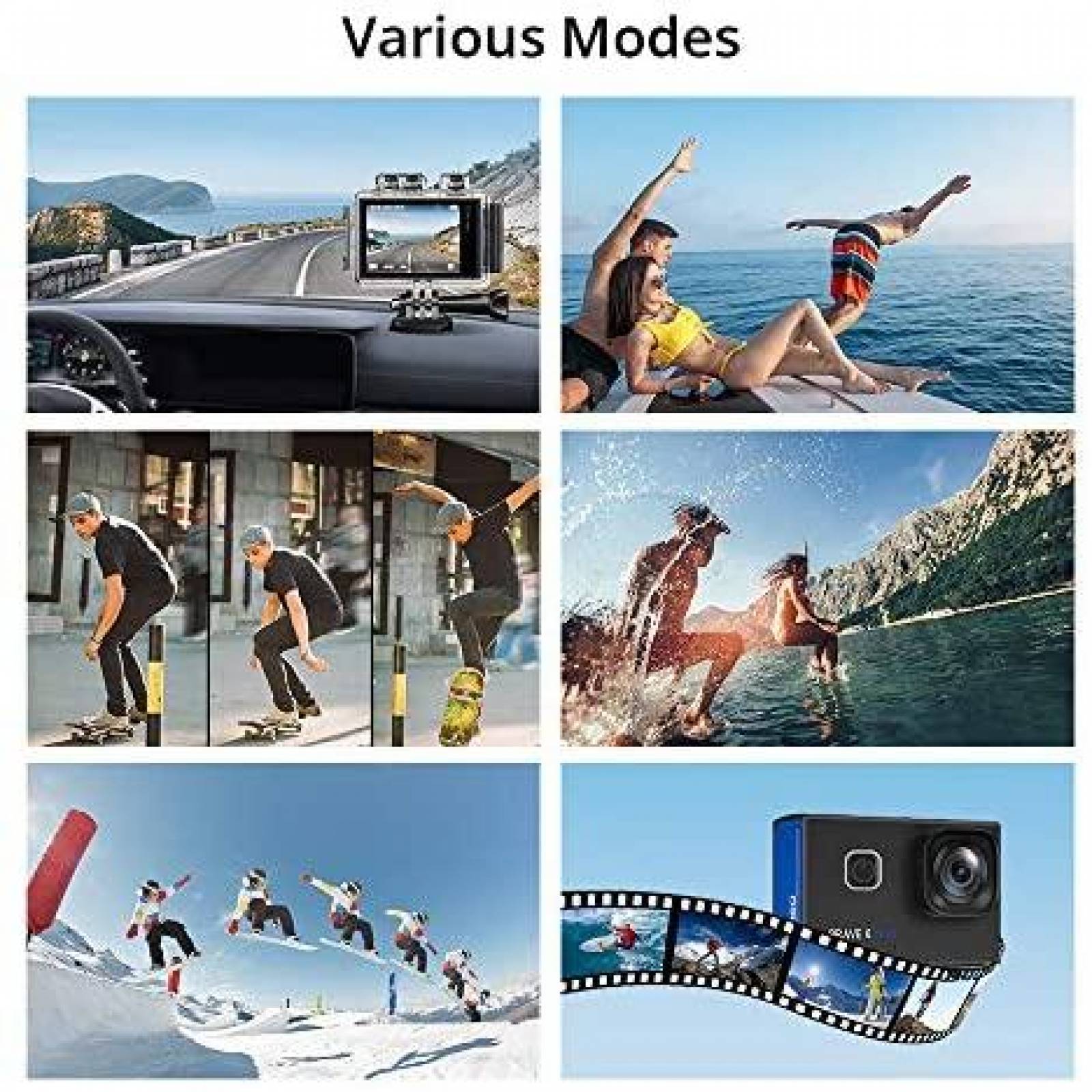 Camara de Accion AKASO Brave 6 Plus 4K 30fps 20MP WiFi