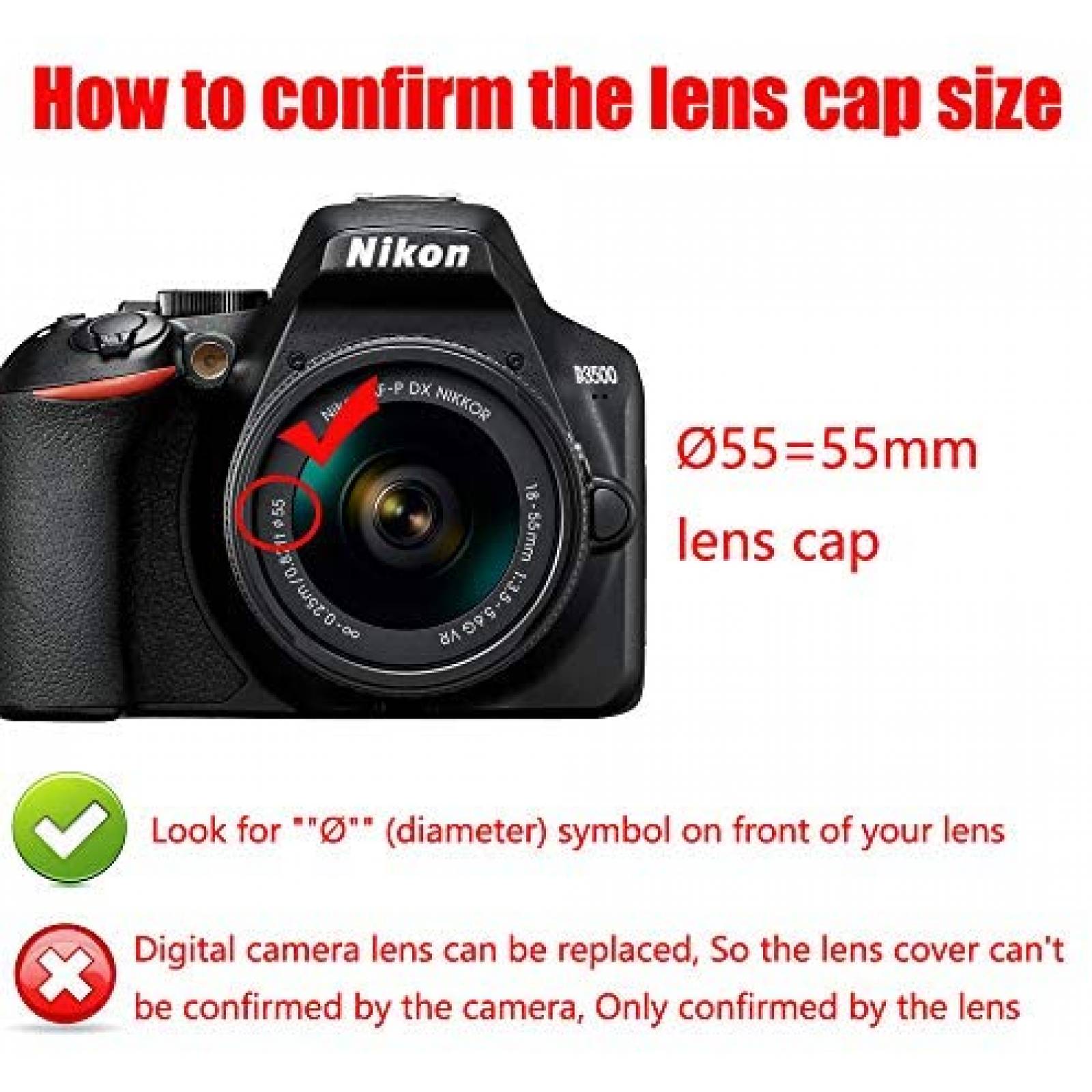 Parasol WH1916 HB-N106 para Lente de Camara Nikon -Negro