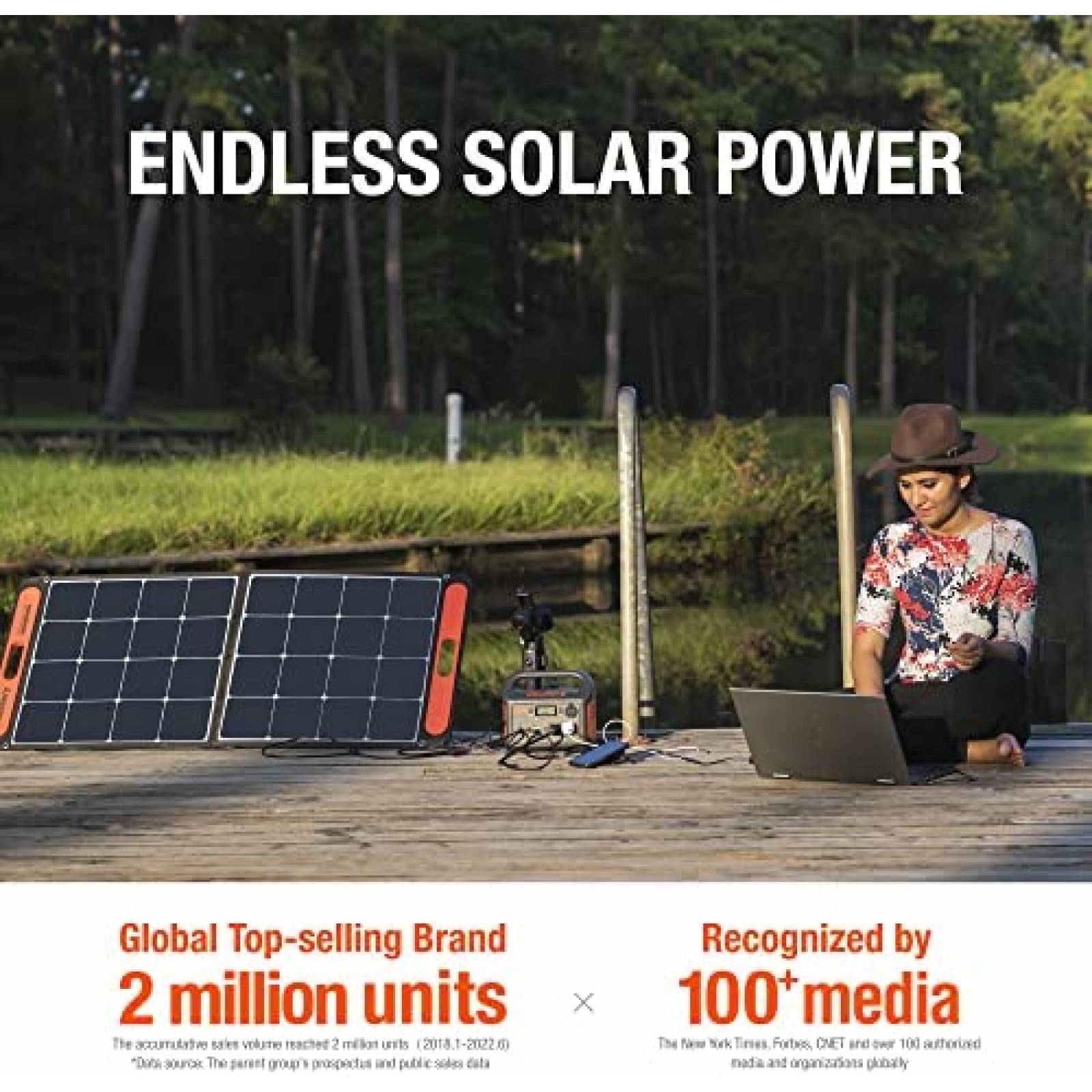 Alimentador Portatil Jackery de Energia Solar 300W -Negro