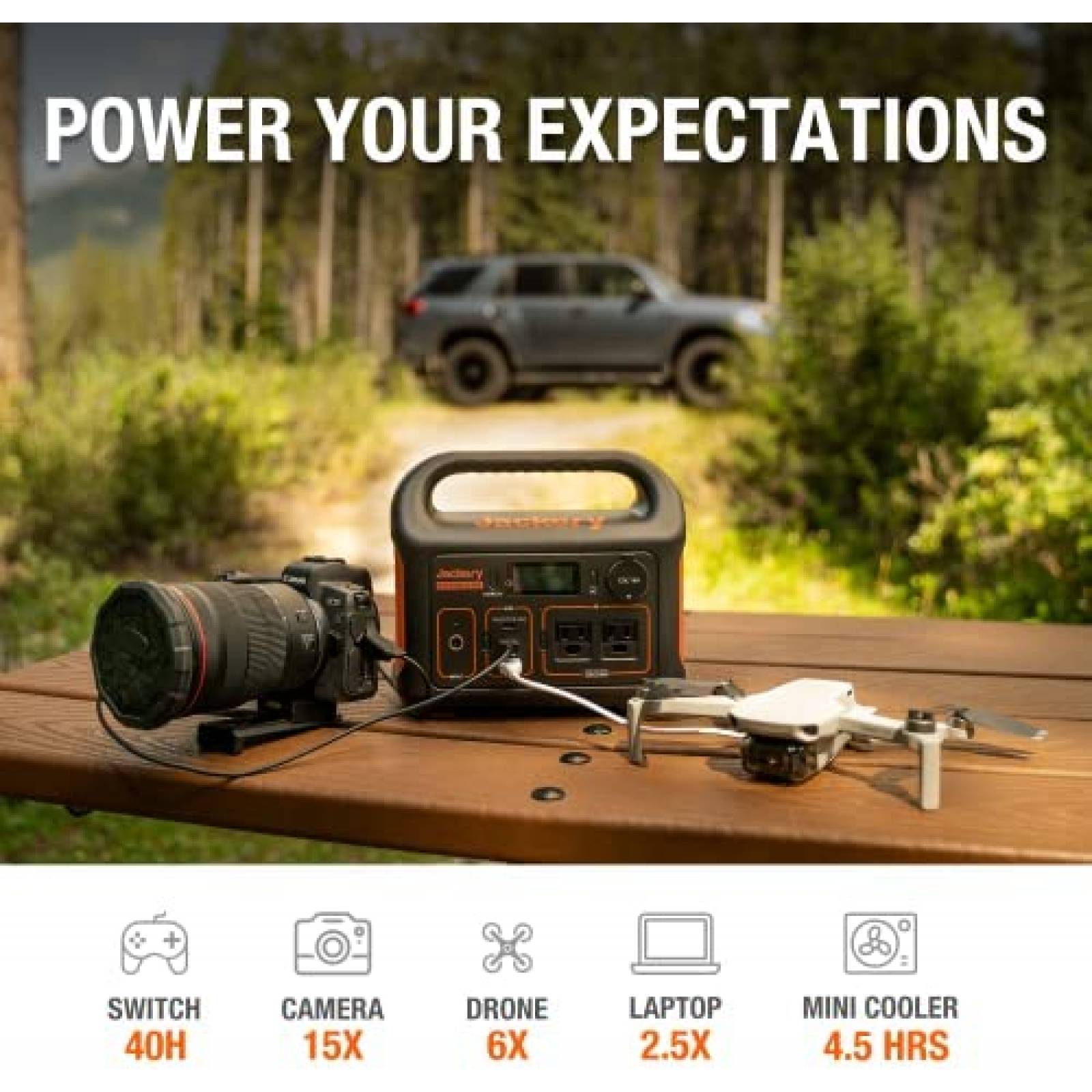 Alimentador Portatil Jackery de Energia Solar 300W -Negro