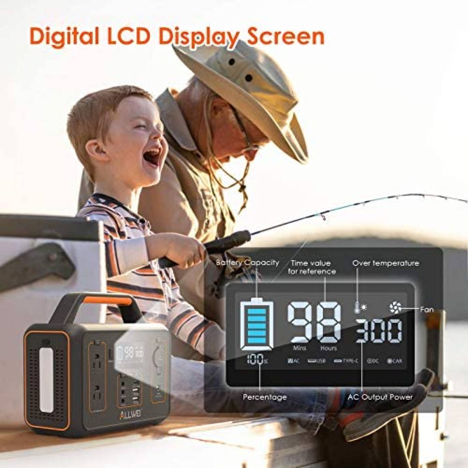 Estacion Poder Portatil Allwei 300WGEN CPAP Litio