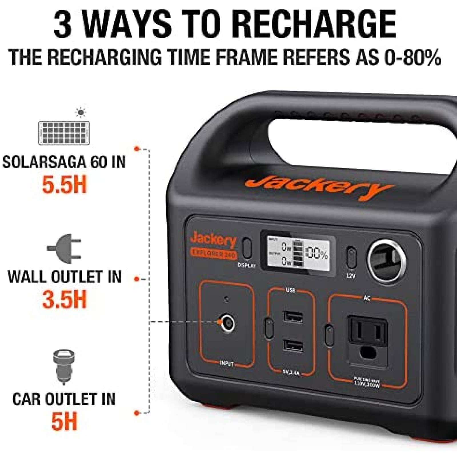 Estacion Poder Portatil Jackery Explorer 240 240Wh Generador