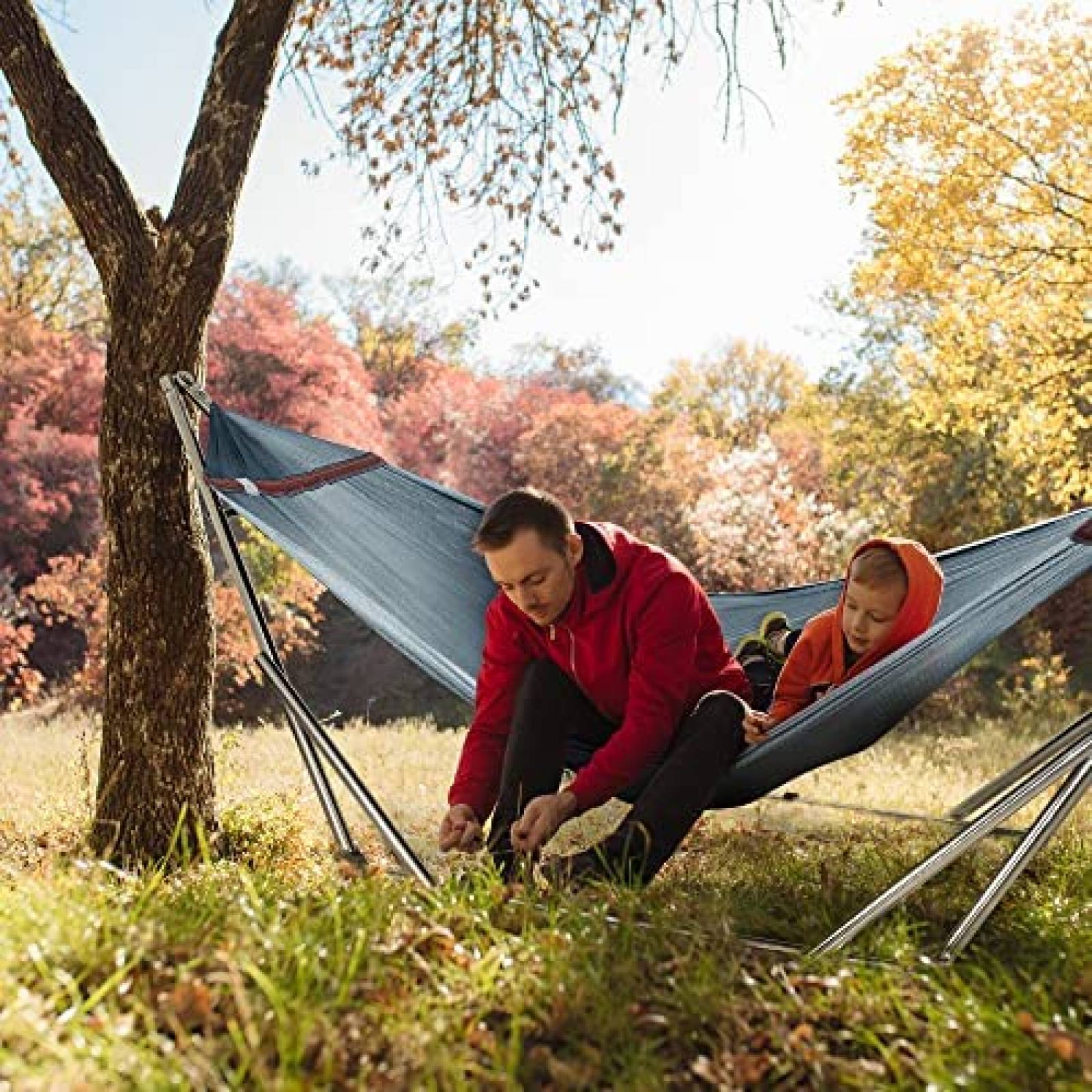 Hamaca Pegable Tranquillo de Poliester de 2 Capas -Gris