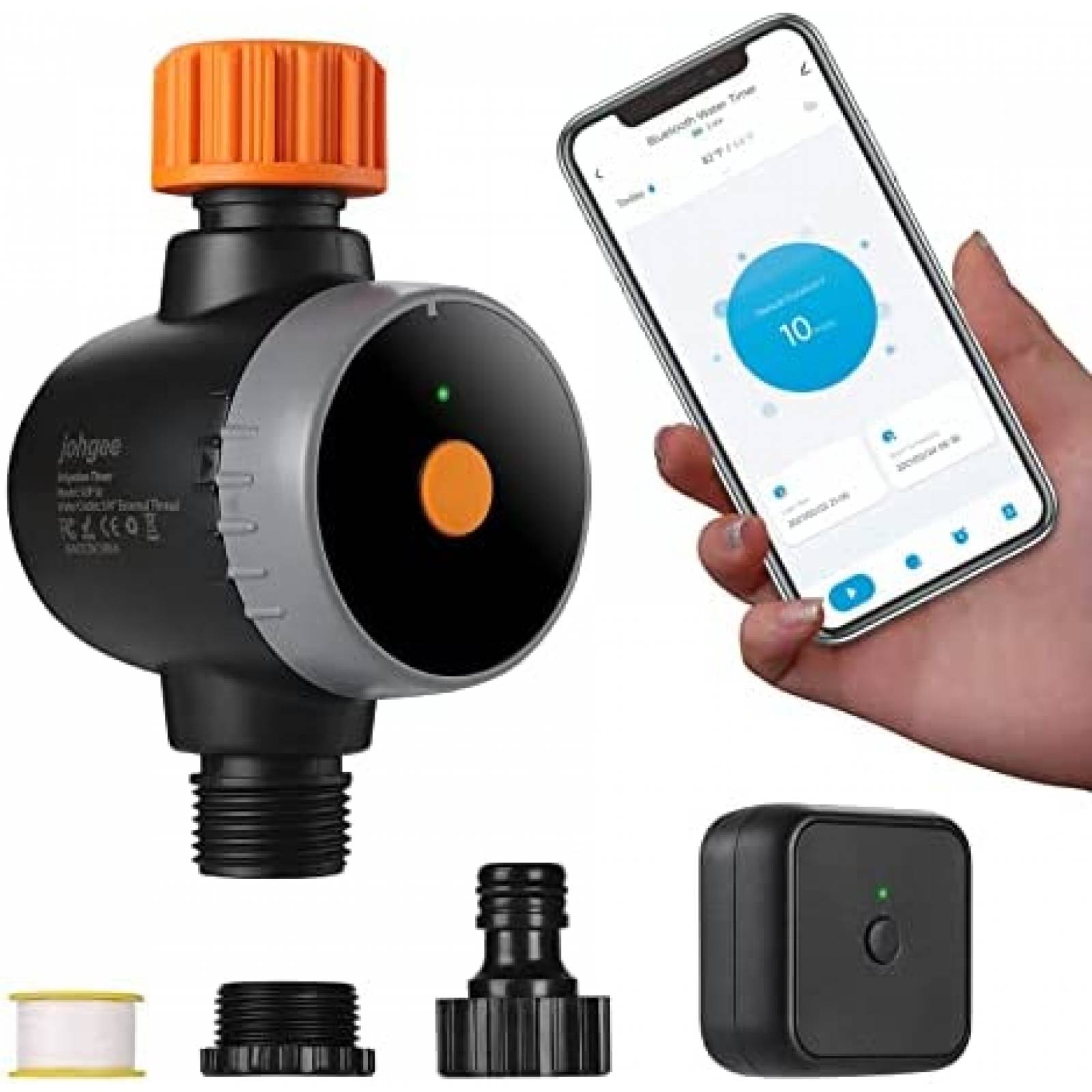 Temporizador De Riego WiFi Johgee Programable -Negro