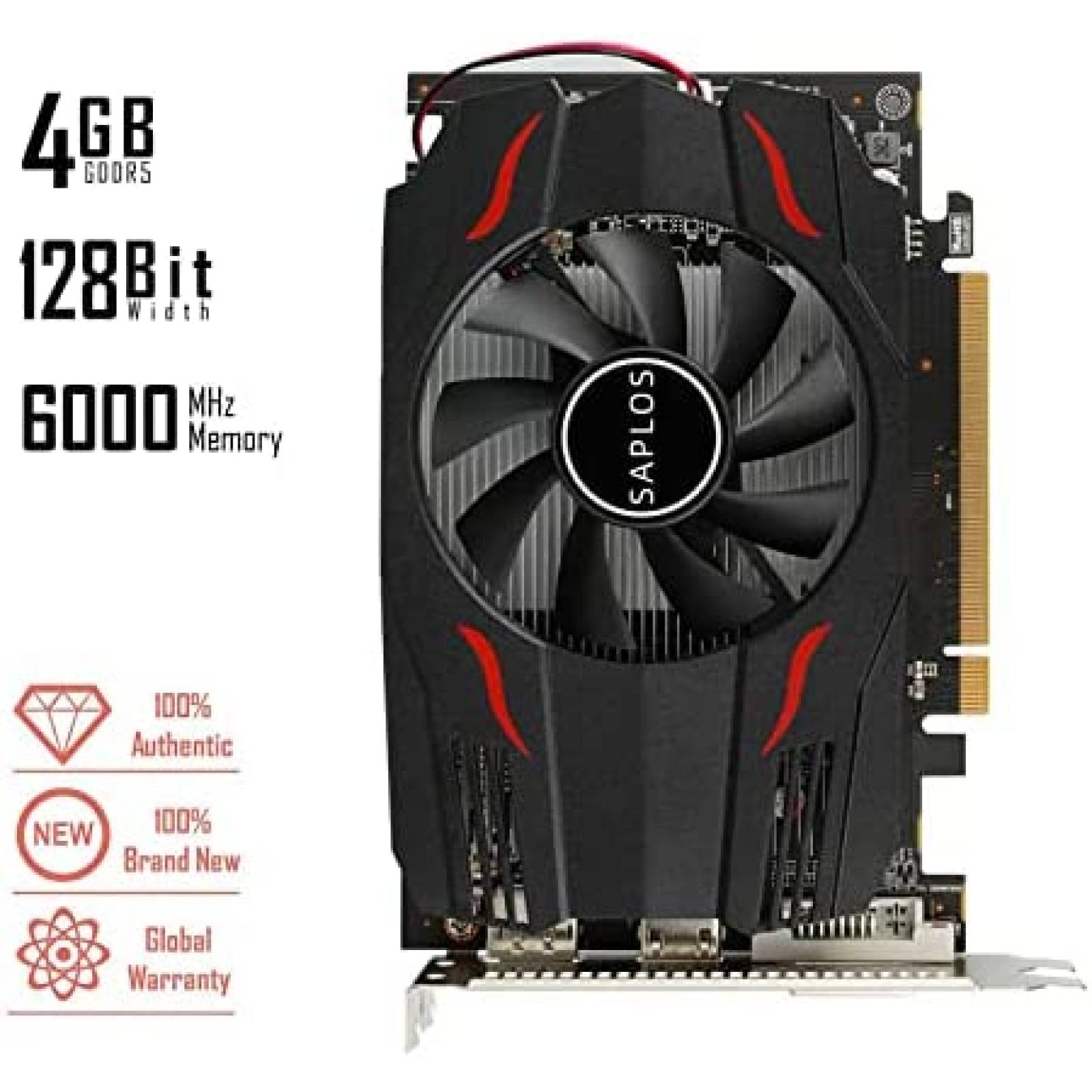 Tarjeta Grafica SAPLOS Radeon RX 550 4GB GDDR5 DP HDMI DVI-D