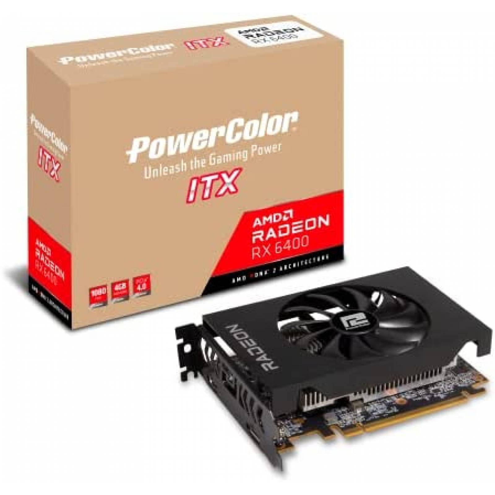 Tarjeta Grafica PowerColor AMD Radeon RX 6400 4GB GDDR6