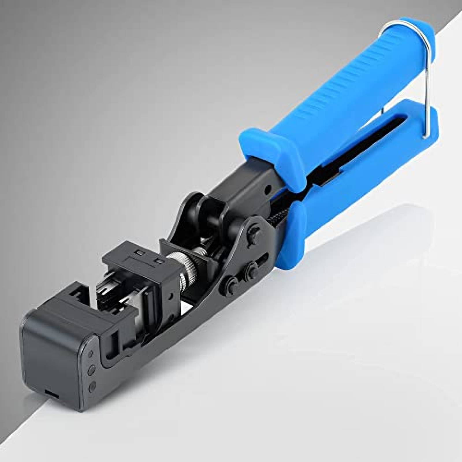 Pinza Ponchadora EMS Cat5e Conector Hembra RJ45 - Azul