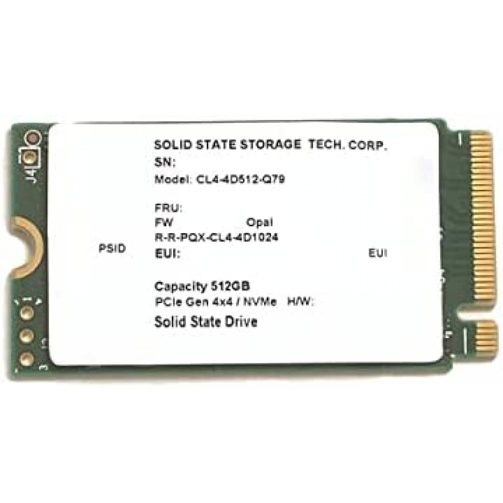 Disco Duro SSD SSSTC 512GB M.2 2242 NVMe PCIe Lenovo Dell HP