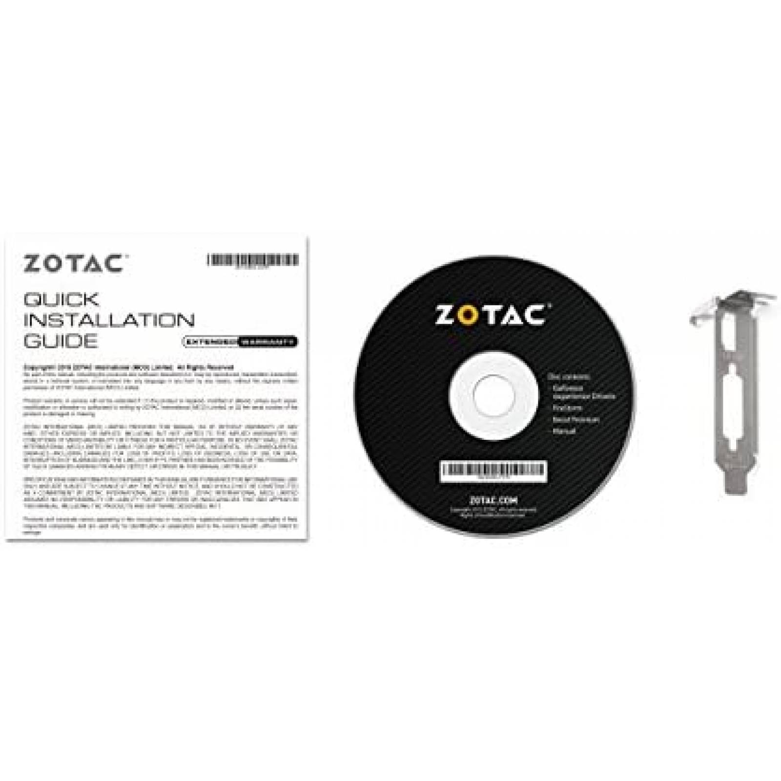 Tarjeta Grafica Zotac GeForce GT 1030 2GB GDDR5 -Negro