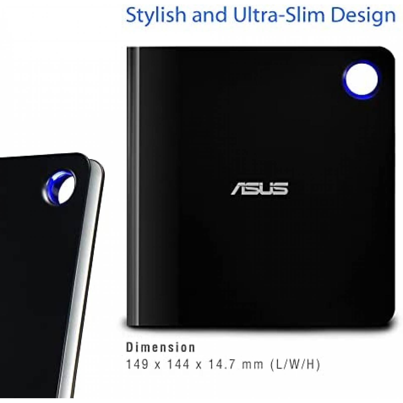 Unidad de Bluray Externa ASUS SBW-06D5H-U con Soporte M-Disc