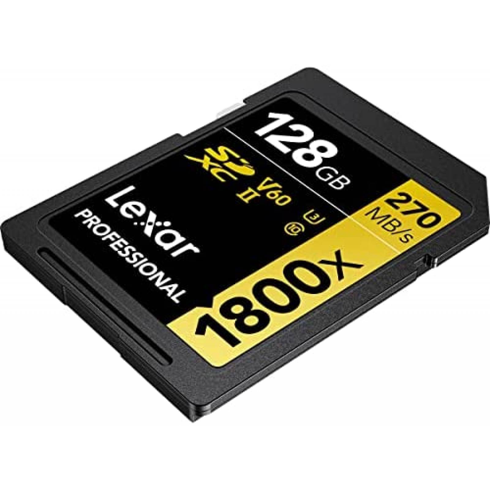 2 Tarjetas de Memoria Lexar 1800x SD 128GB 270Mb/s -Negro