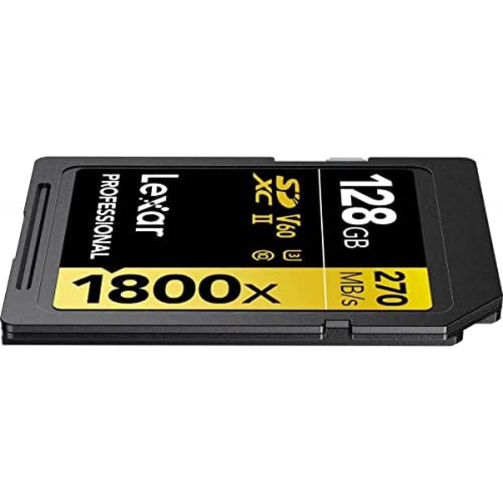 2 Tarjetas de Memoria Lexar 1800x SD 128GB 270Mb/s -Negro