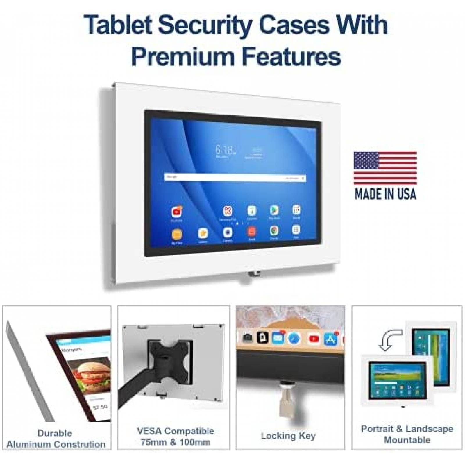 Funda Tablet TABcare de Pared Anti Robo Samsung Galaxy S7 S8