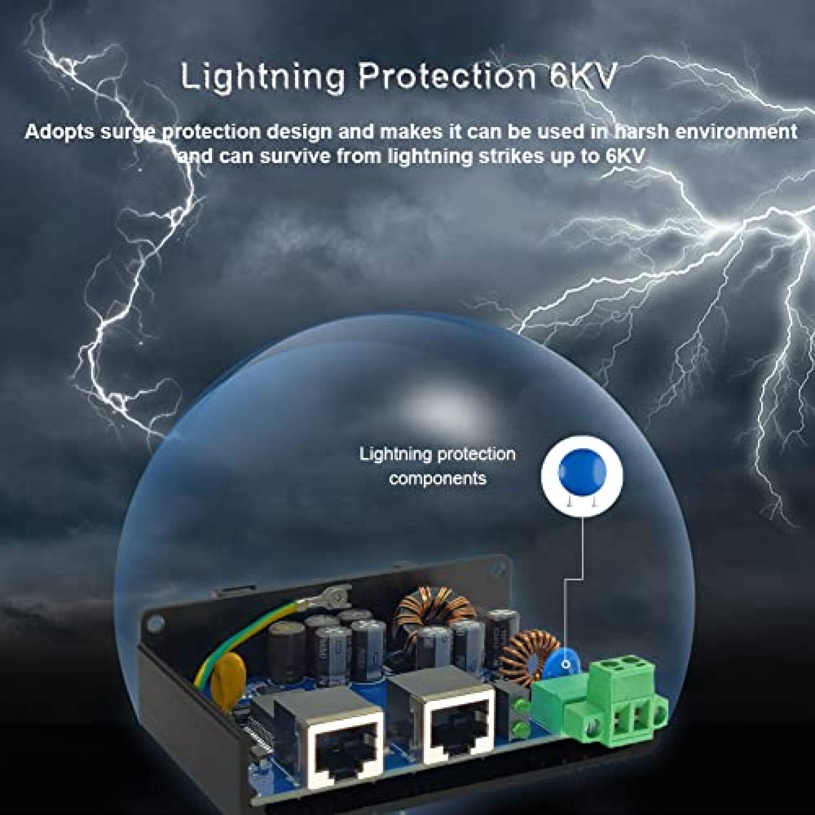 Switch SaiLteL Inyector 95W Gigabit PoE IEEE 802.3at/802.3af