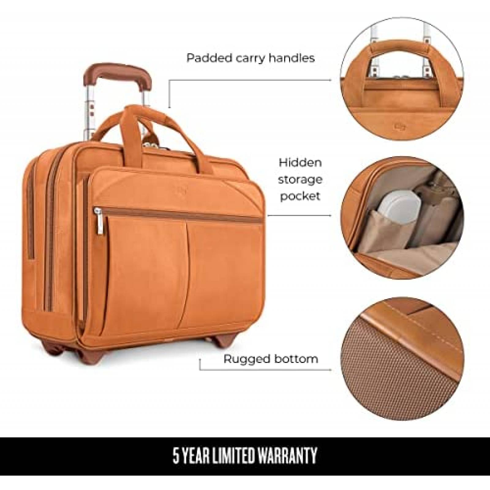 Maletin de Viaje Solo Walker hasta 15.6'' con Ruedas -Cafe