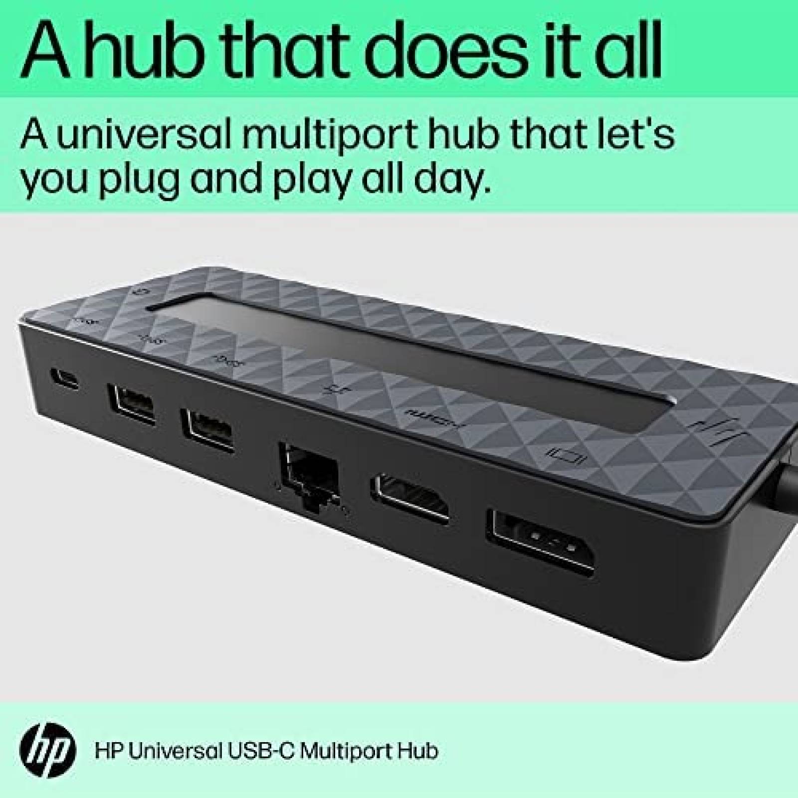 Docking Station HP W126975953 7 en 1 Doble 4K HDMI DP LAN -N