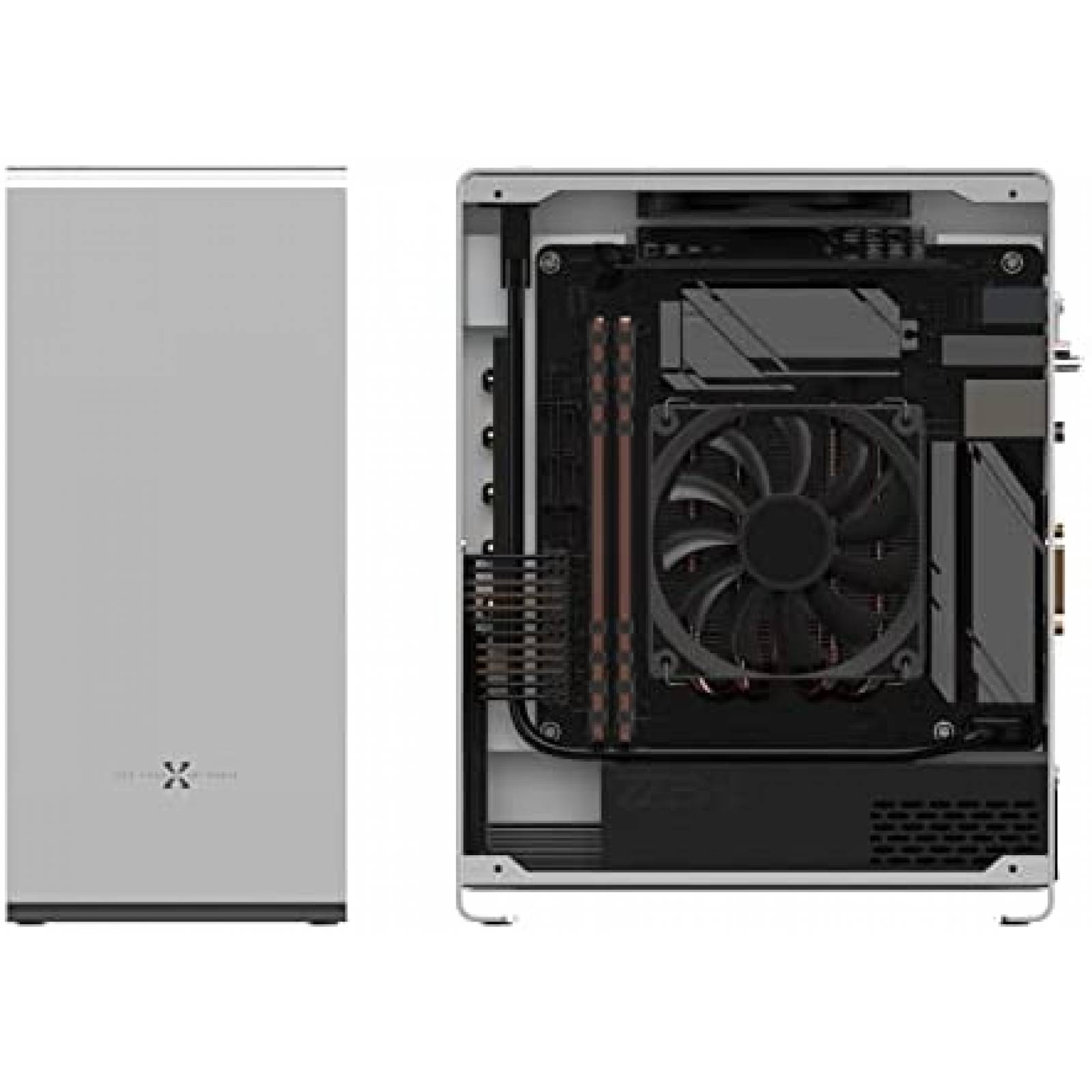 Gabinete PC ZZEW Resistente Pequeño Aluminio -Blanco