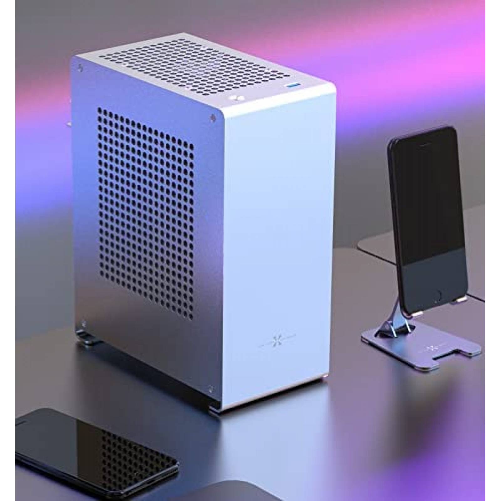 Gabinete PC ZZEW Resistente Pequeño Aluminio -Blanco