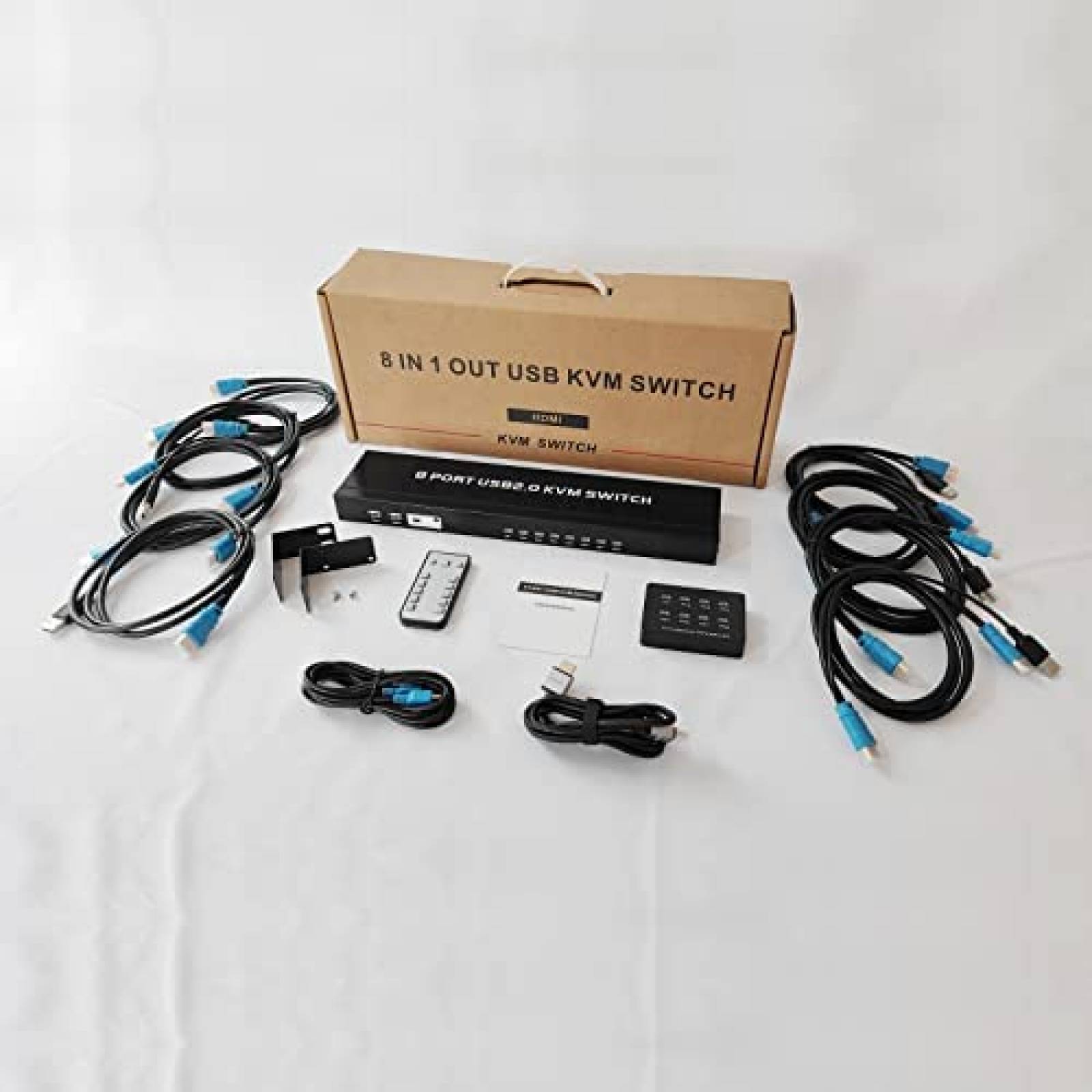 Conmutador KVM Yinker HDMI de 8 Puertos 4 Concentradores