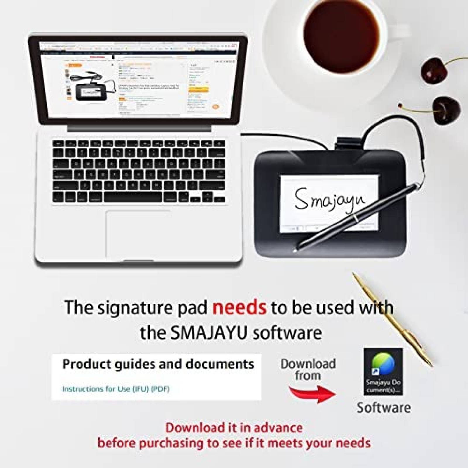 Pad para Firma Digital SMAJAYU FP430S USB Laptop PC Win
