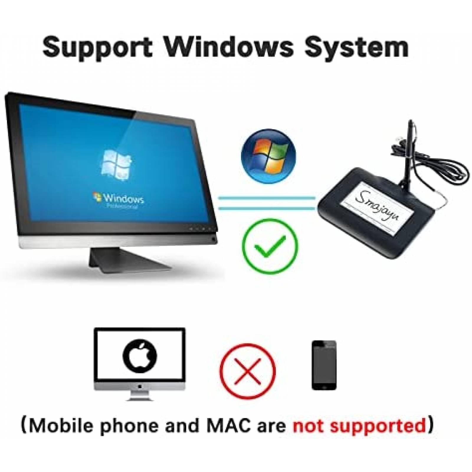 Pad para Firma Digital SMAJAYU FP430S USB Laptop PC Win