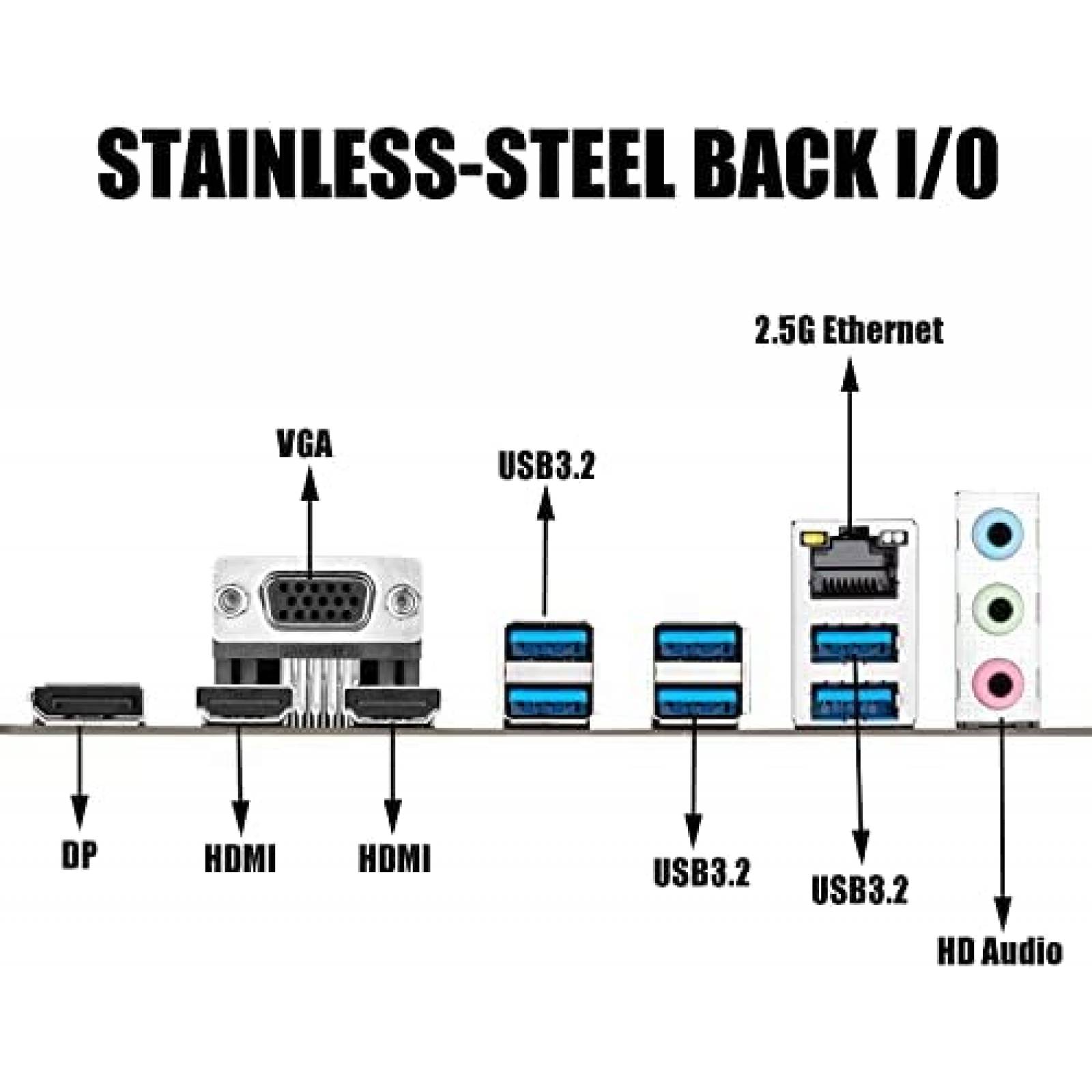 Tarjeta Madre CPU MAXSUN Intel Core DDR4, PCIe 4 Negro