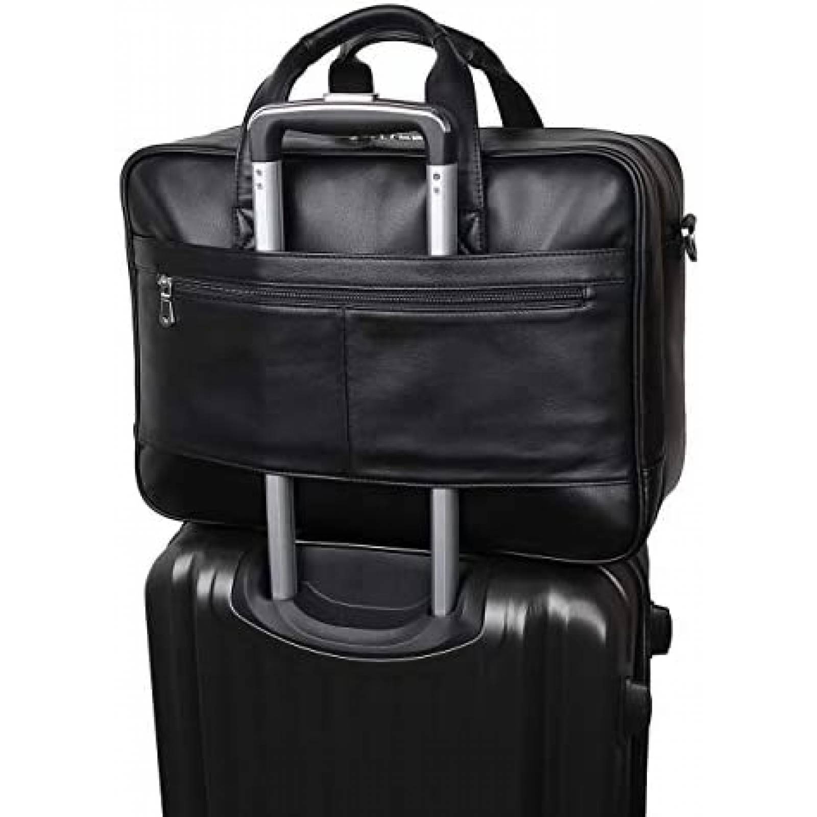 Maletin para Laptop Polare de Piel hasta 15.6'' -Negro