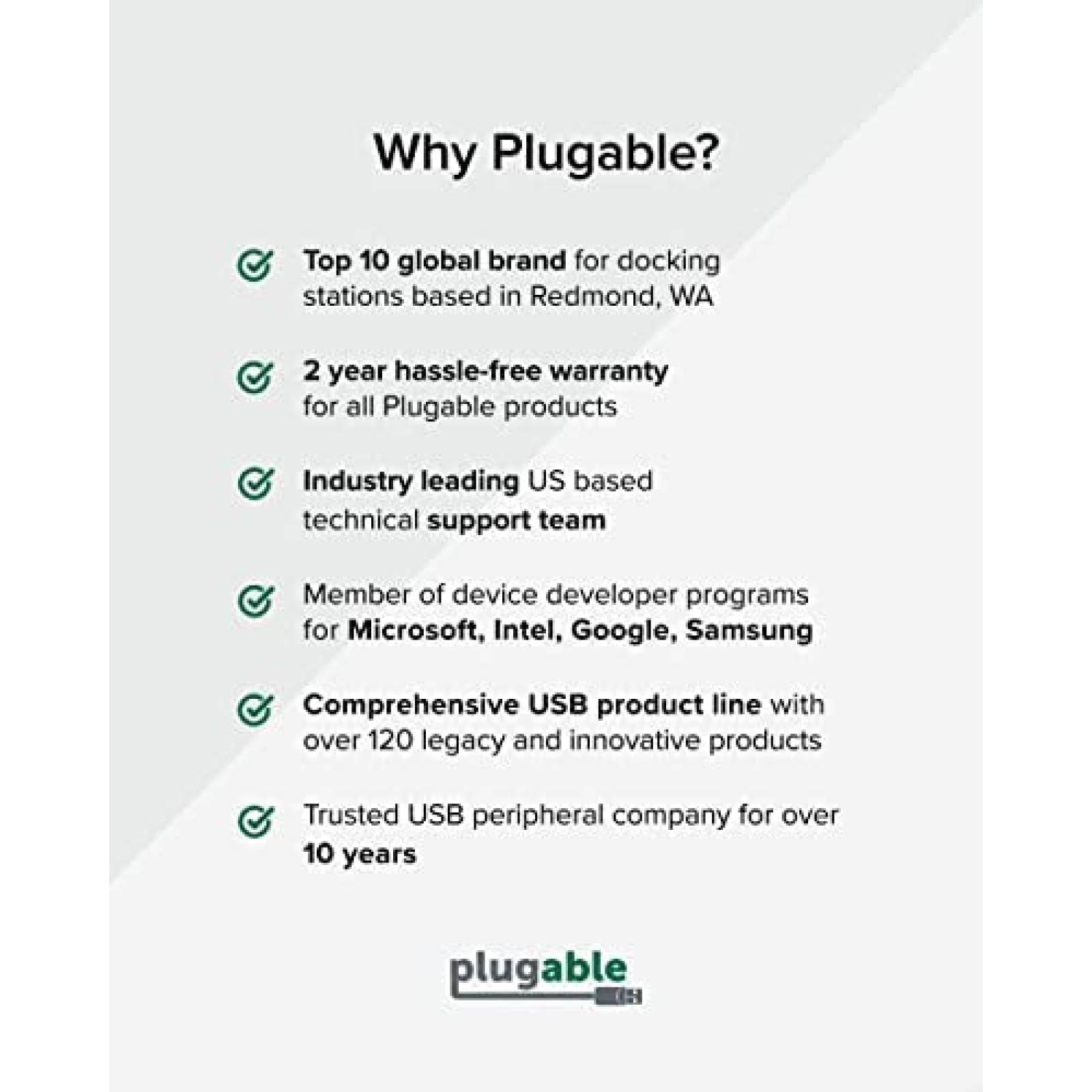 Adaptador Hub Plugable Thunderbolt Puertos USB-C -Negro