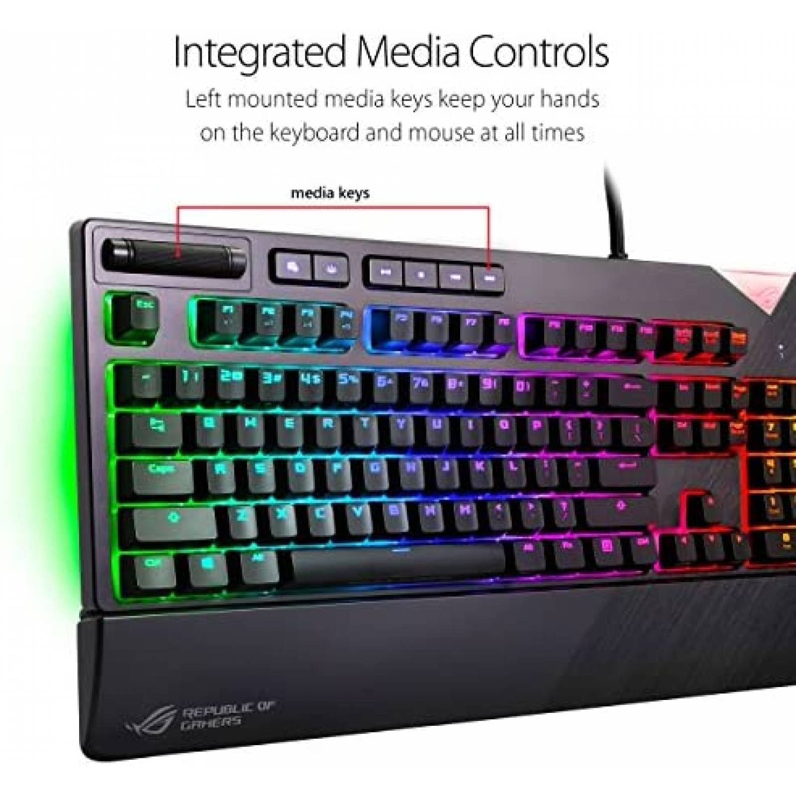 Teclado Mecanico ASUS ROG Strix Flare Retroiluminado -Negro