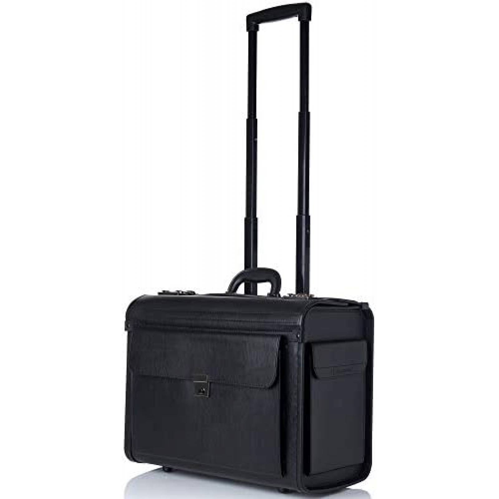 Maleta de Viaje Alpine Swiss para Laptop con Ruedas -Negro
