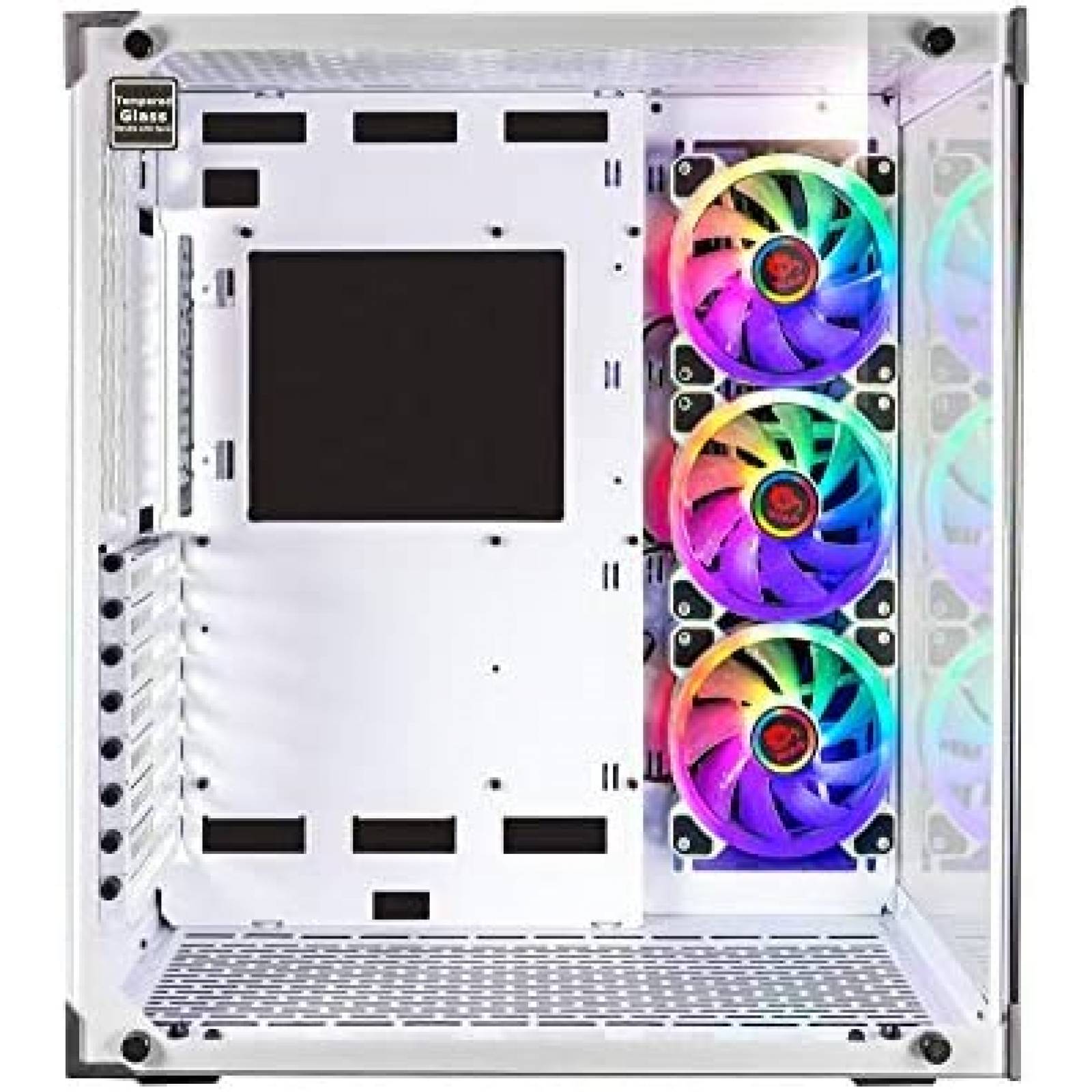 Gabinete PC TALIUS Resistente Vidrio Templado Gamer -Blanco