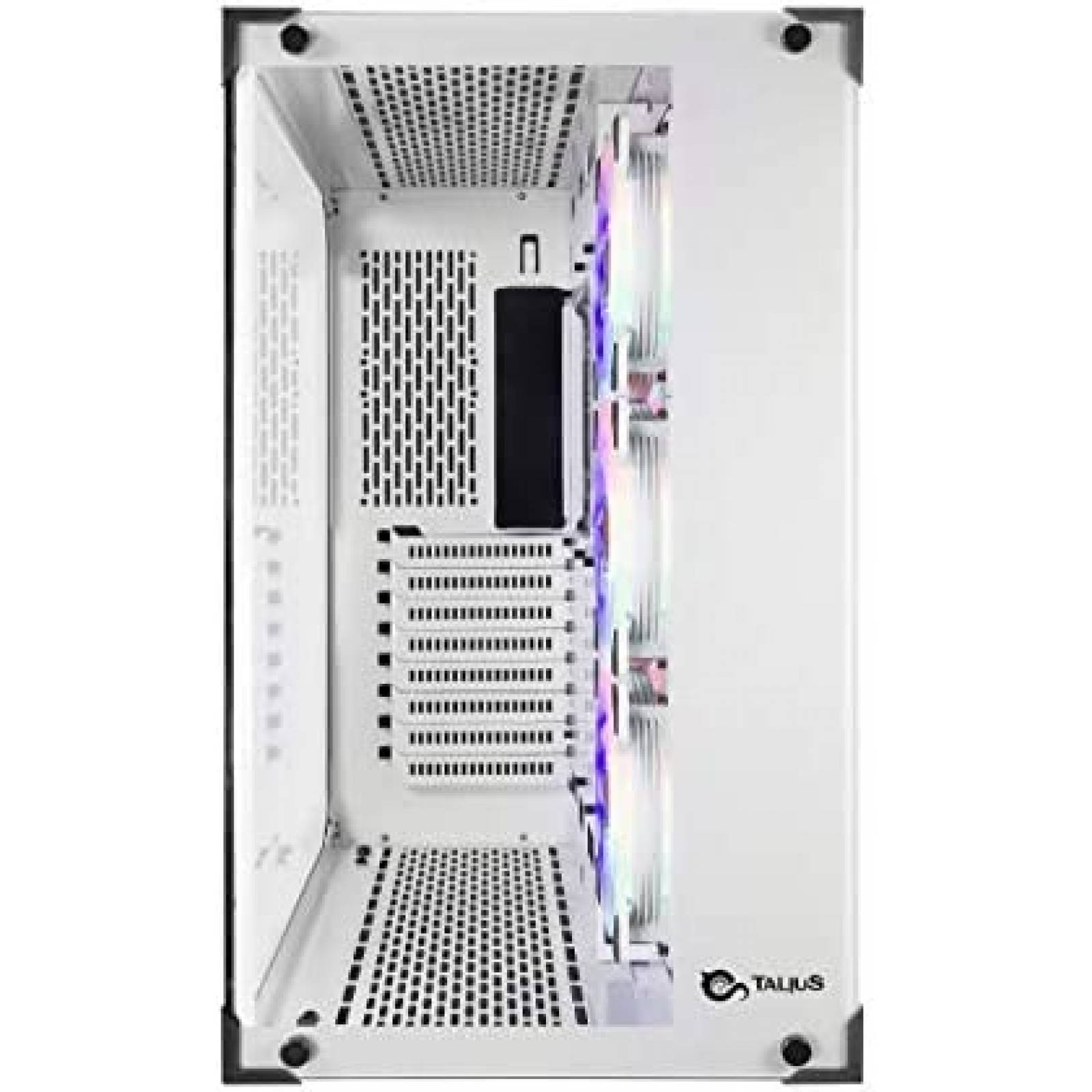 Gabinete PC TALIUS Resistente Vidrio Templado Gamer -Blanco
