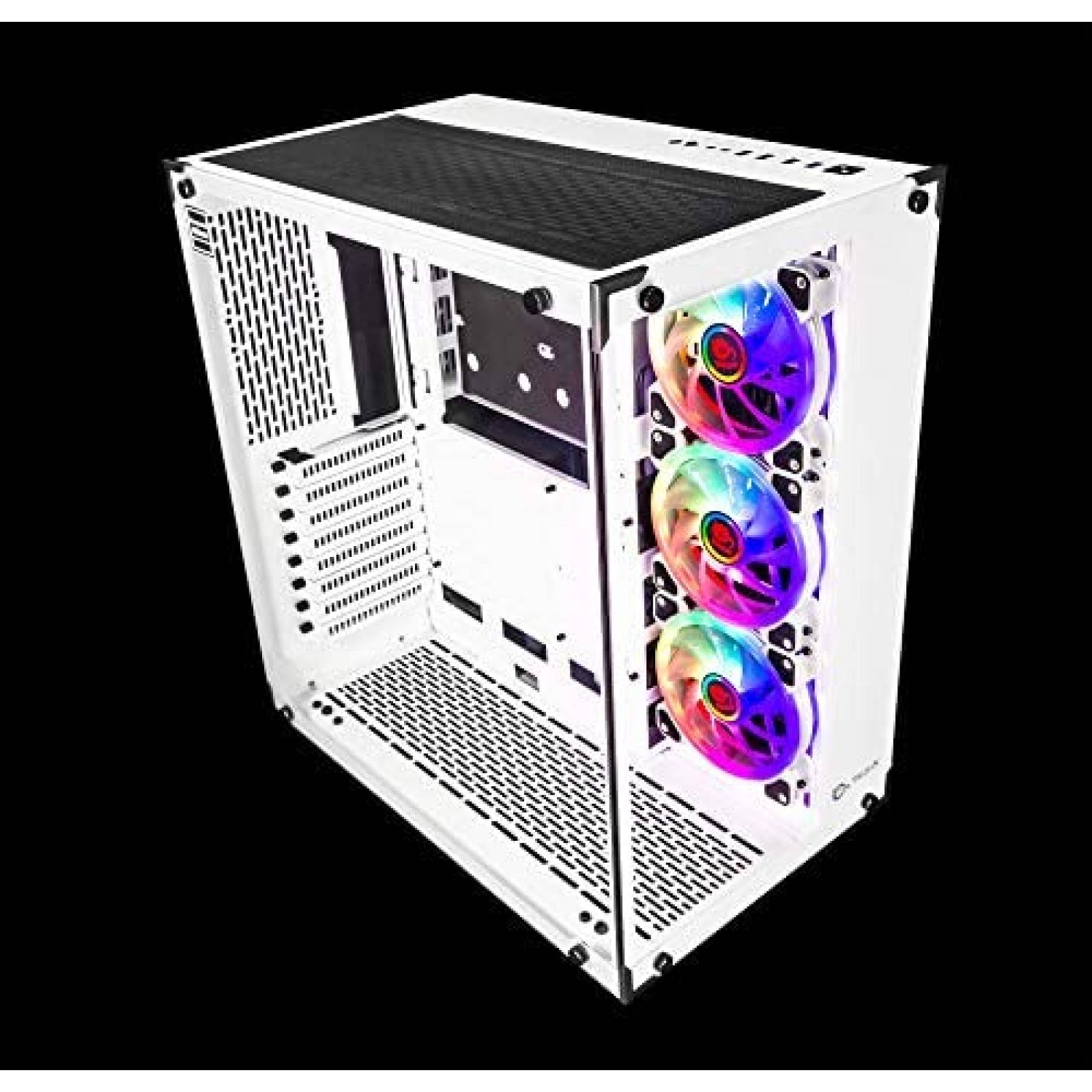Gabinete PC TALIUS Resistente Vidrio Templado Gamer -Blanco